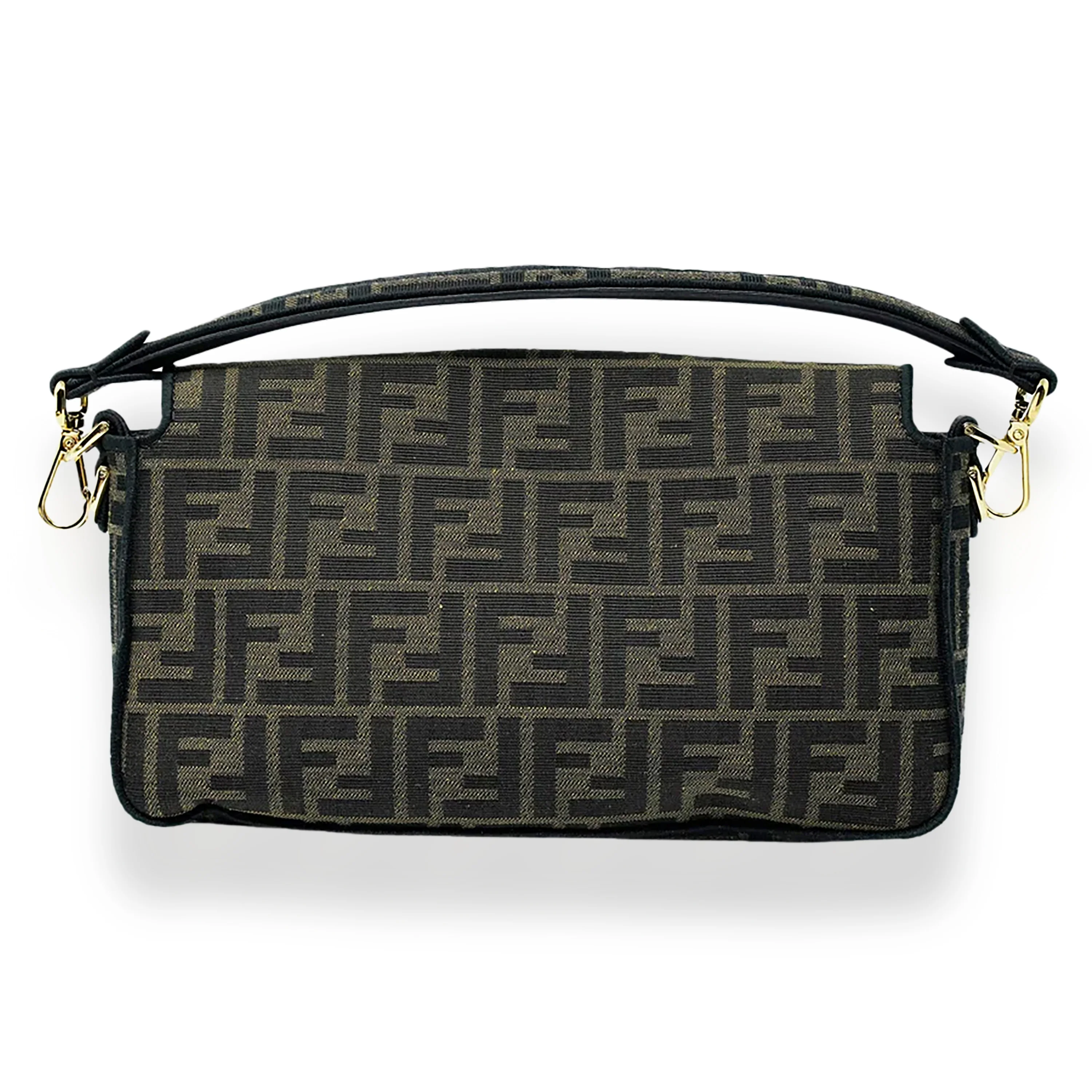Fendi Tobacco Jacquard FF Fabric 1974 Medium Baguette - Image 3