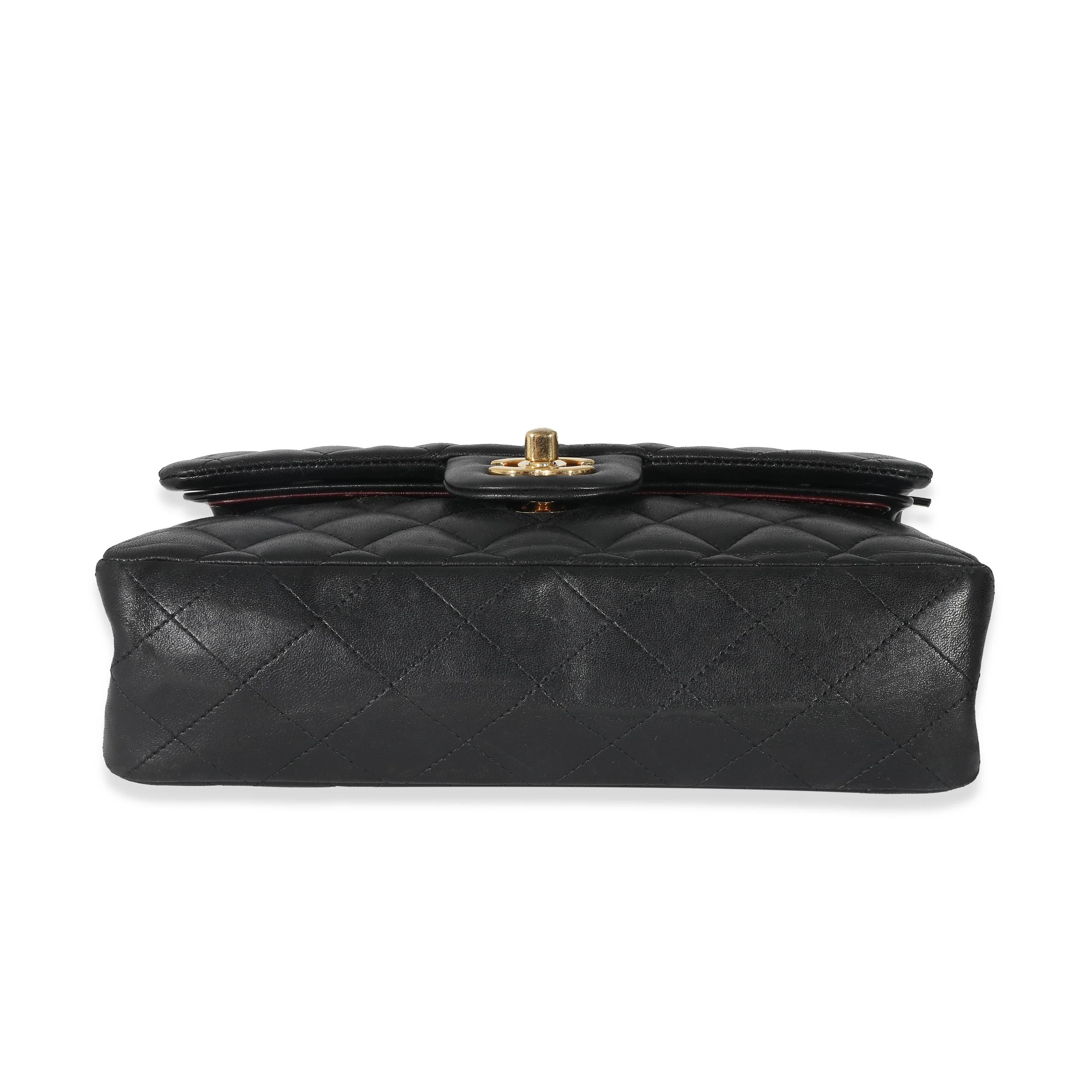 Chanel Black Lambskin Small Double Flap Bag - Image 5
