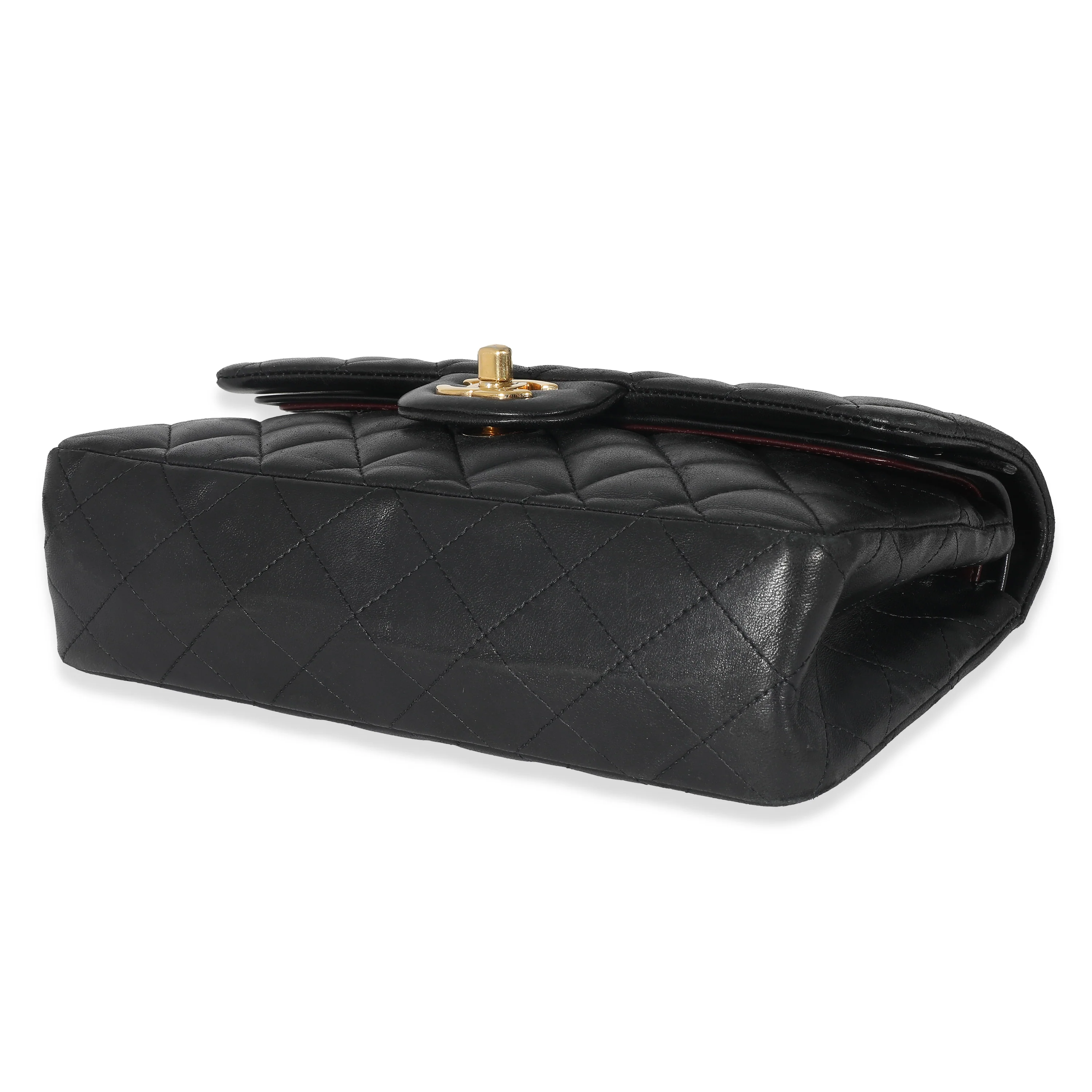 Chanel Black Lambskin Small Double Flap Bag - Image 7