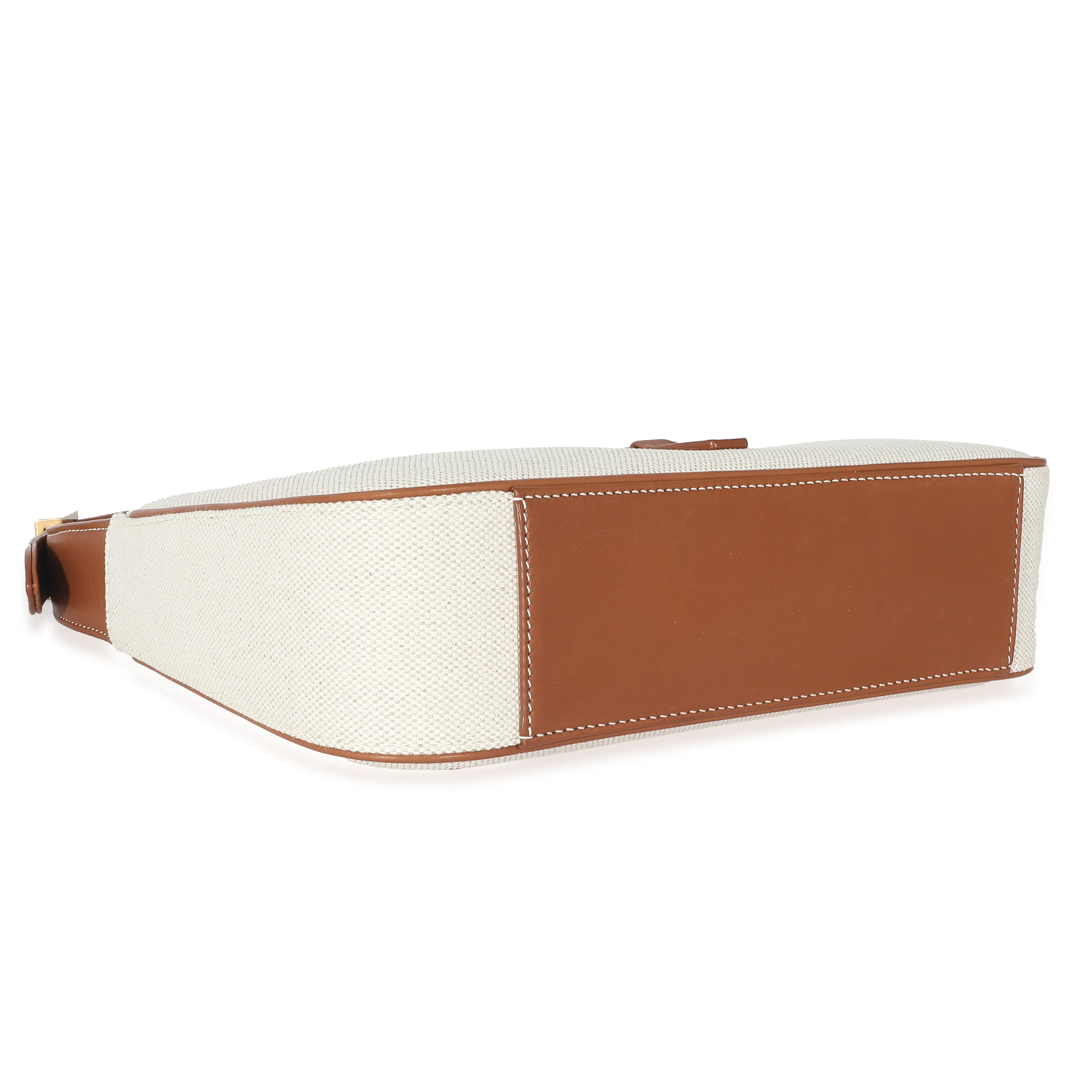 Saint Laurent Beige Canvas Le 5 à 7 Hobo - Image 3