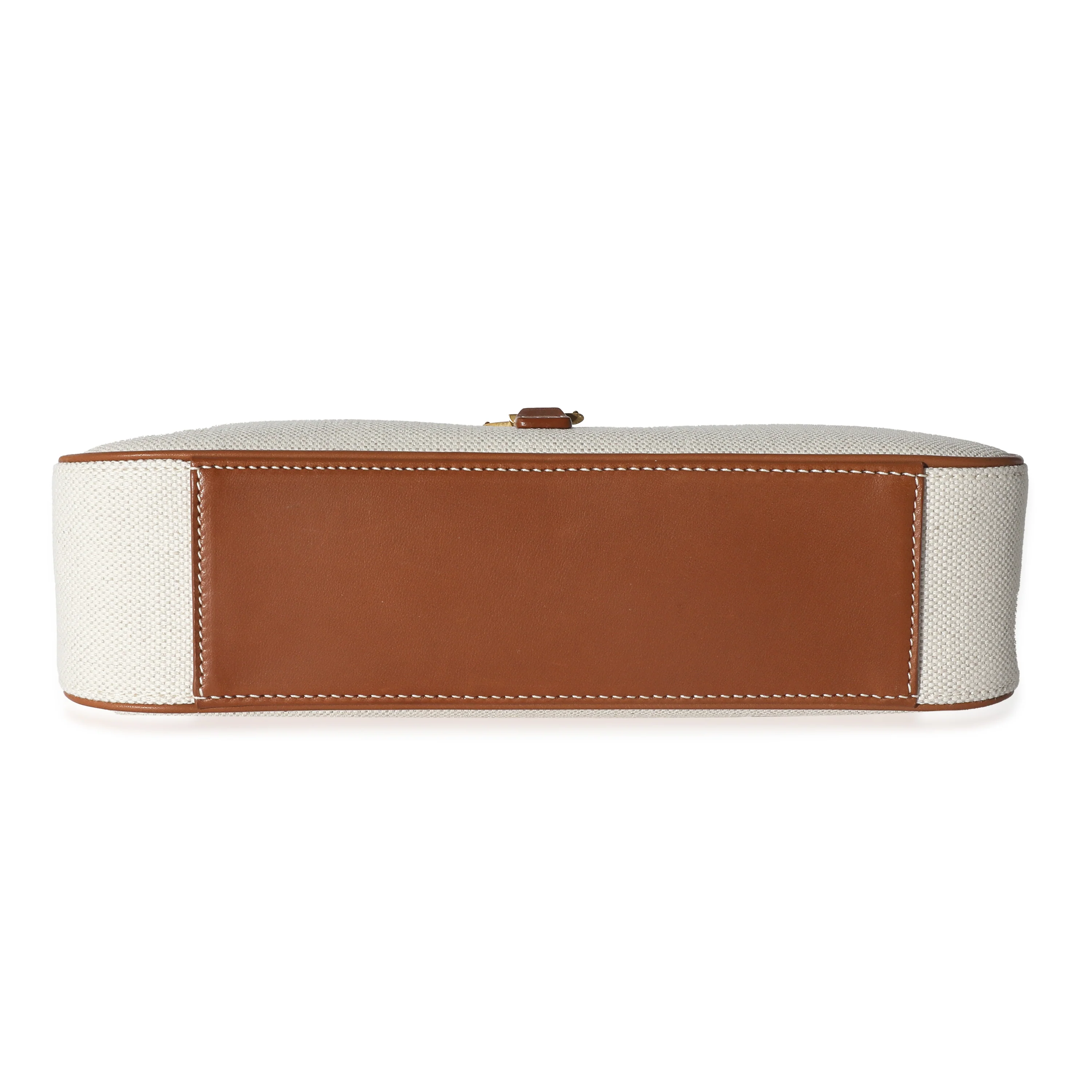 Saint Laurent Beige Canvas Le 5 à 7 Hobo - Image 6