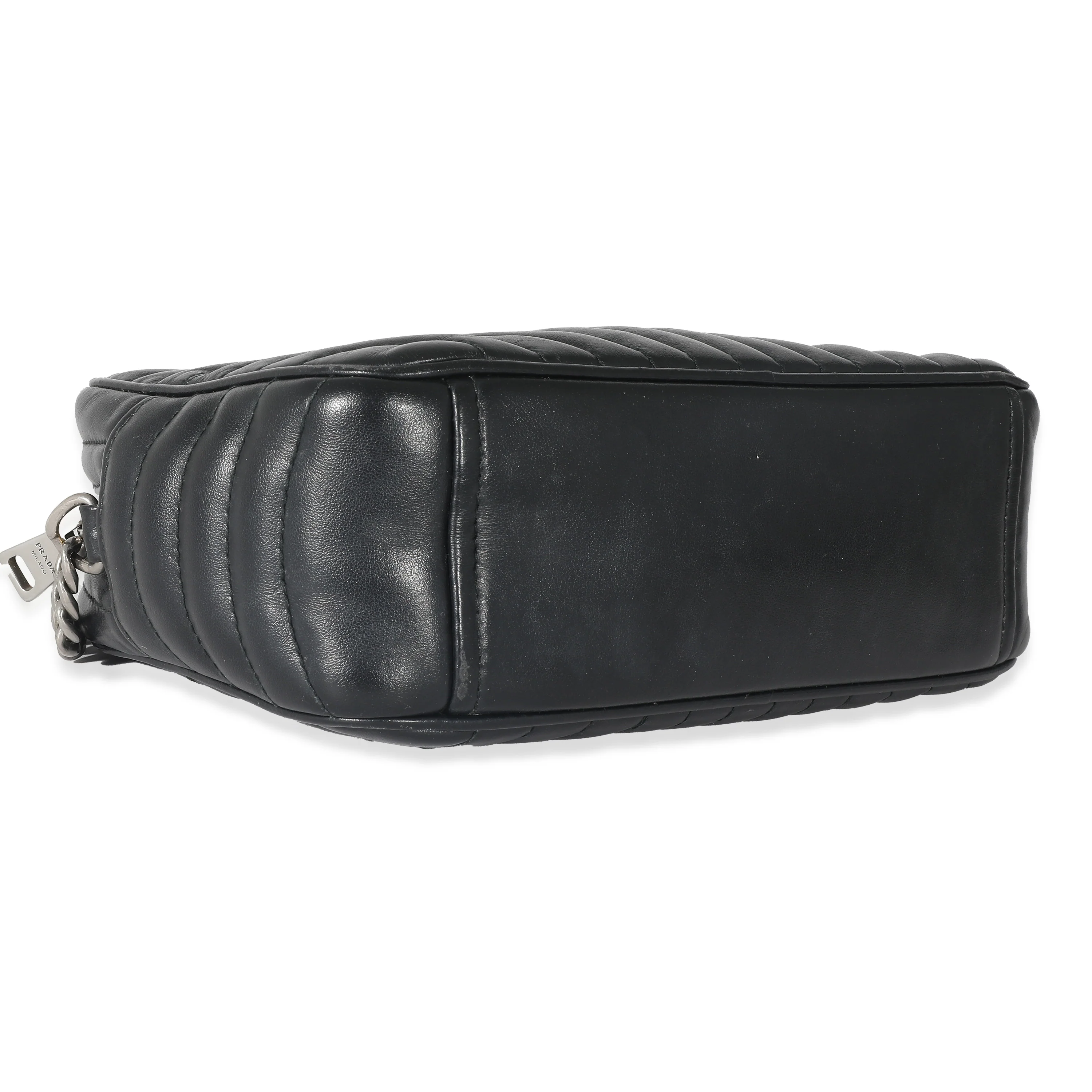 Prada Nero Soft Calfskin Impunture Diagramme Crossbody Bag - Image 6