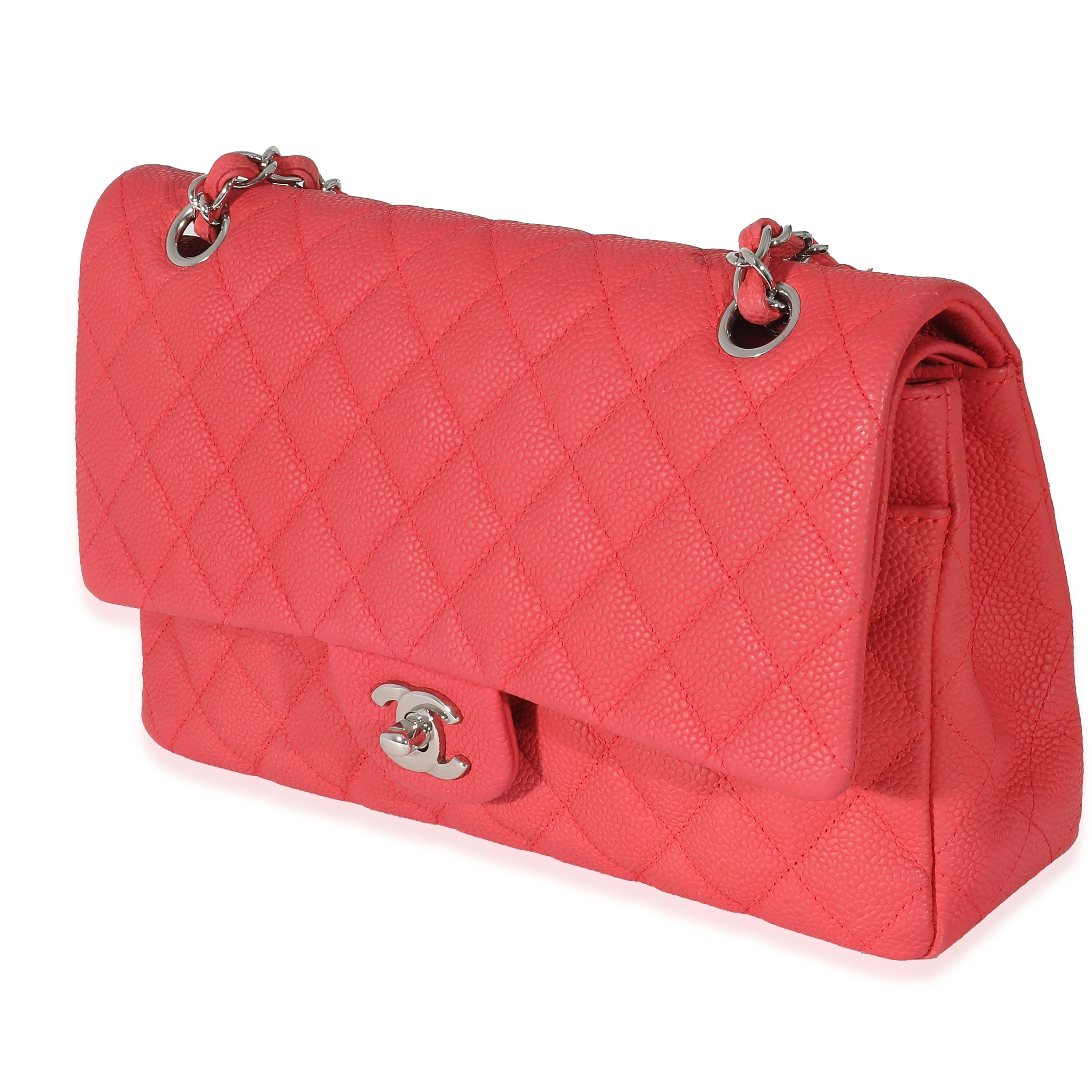 Red Matte Caviar Medium Double Flap Bag - Image 2