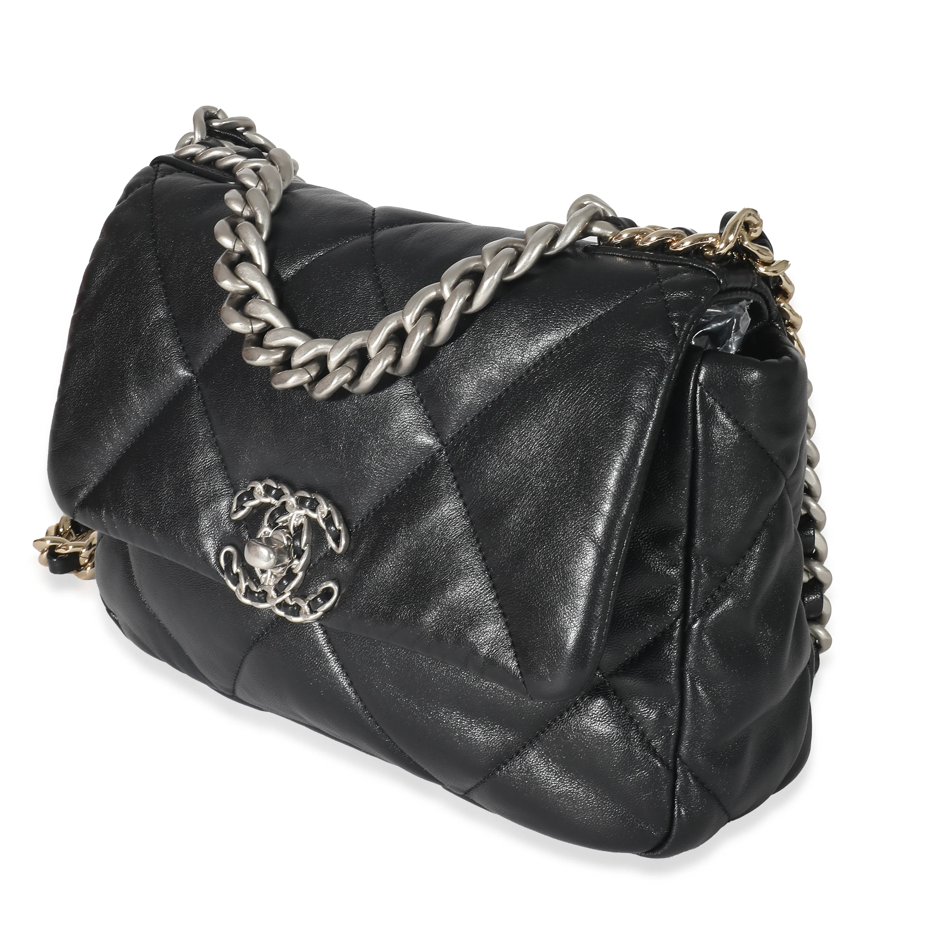 Chanel Black Quilted Goatskin Medium Chanel 19 Flap Bag - Image 2