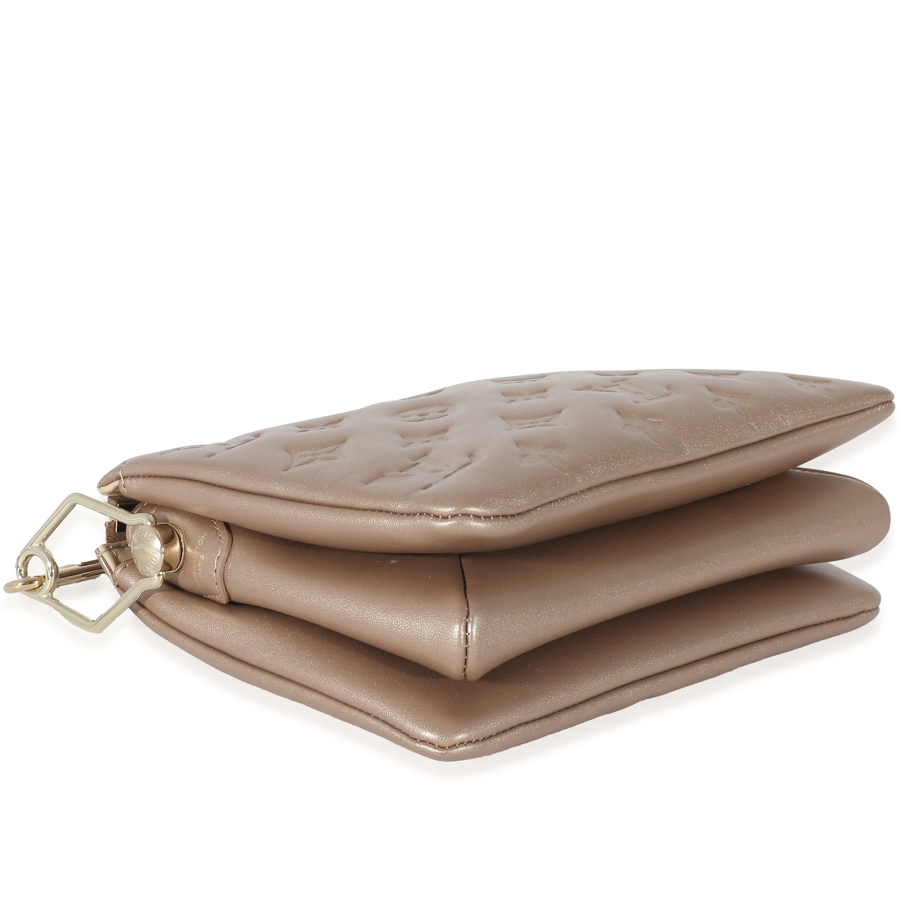 Louis Vuitton Light Gold Monogram Embossed Puffy Lambskin Coussin BB - Image 6