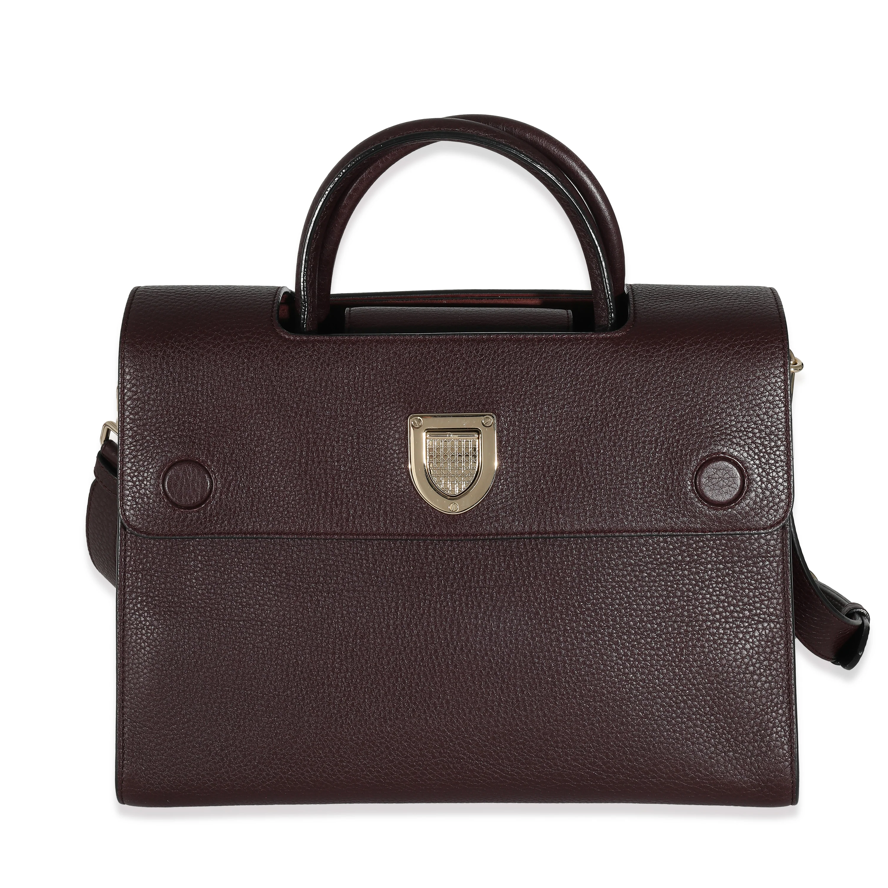 Christian Dior Burgundy Pebbled Leather Medium Diorever