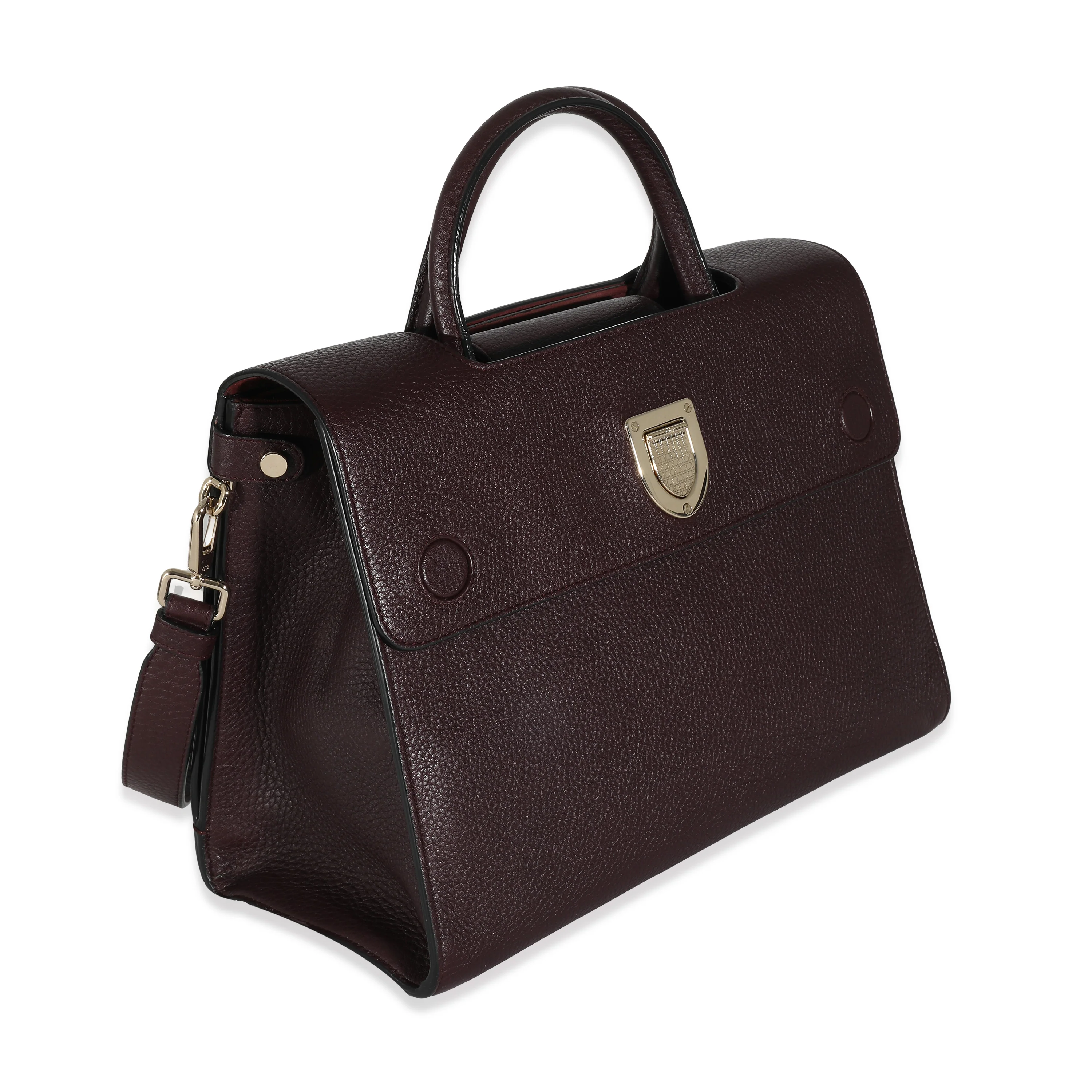 Christian Dior Burgundy Pebbled Leather Medium Diorever - Image 3