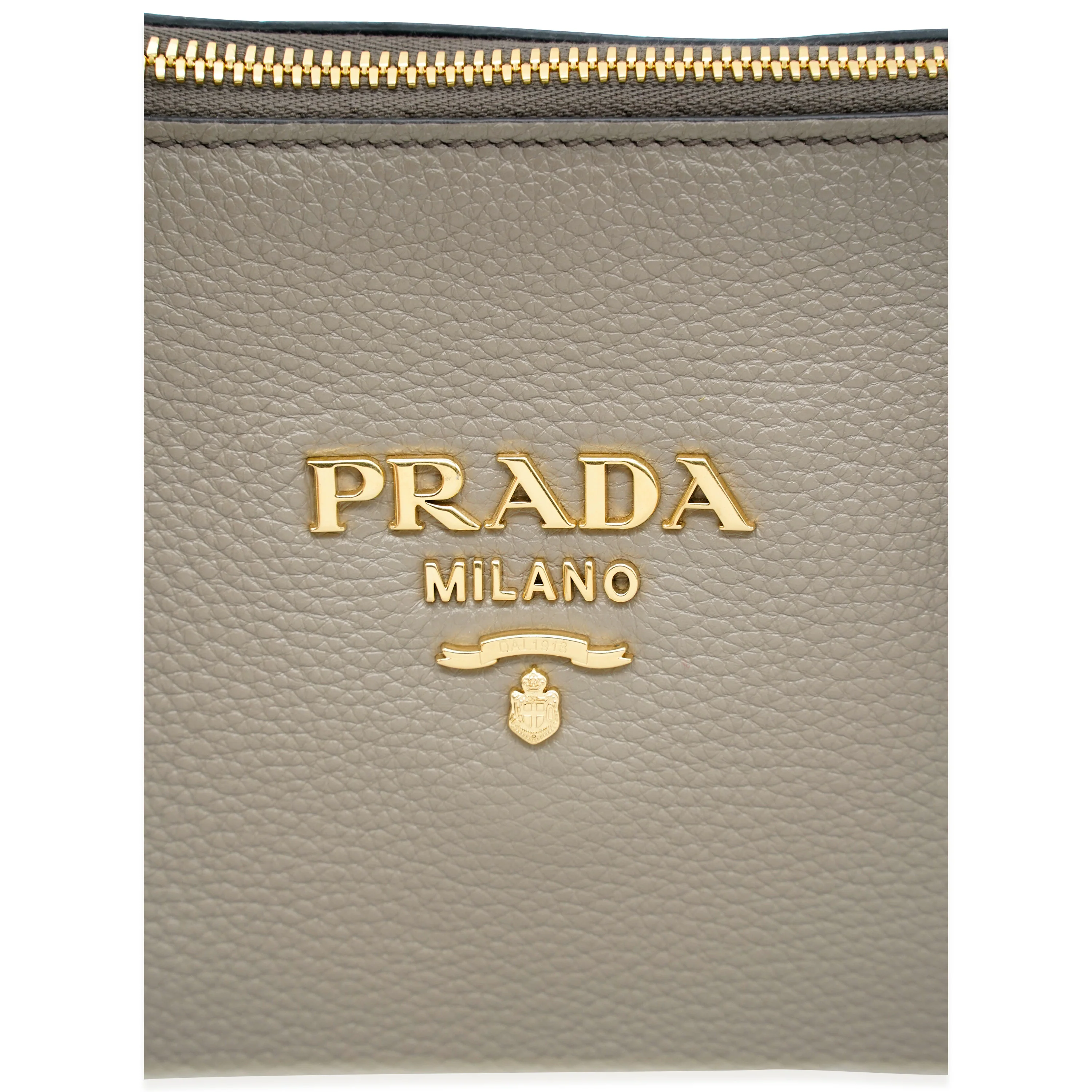 Prada Argilla Leather Vitello Daino Shoulder Bag - Image 4