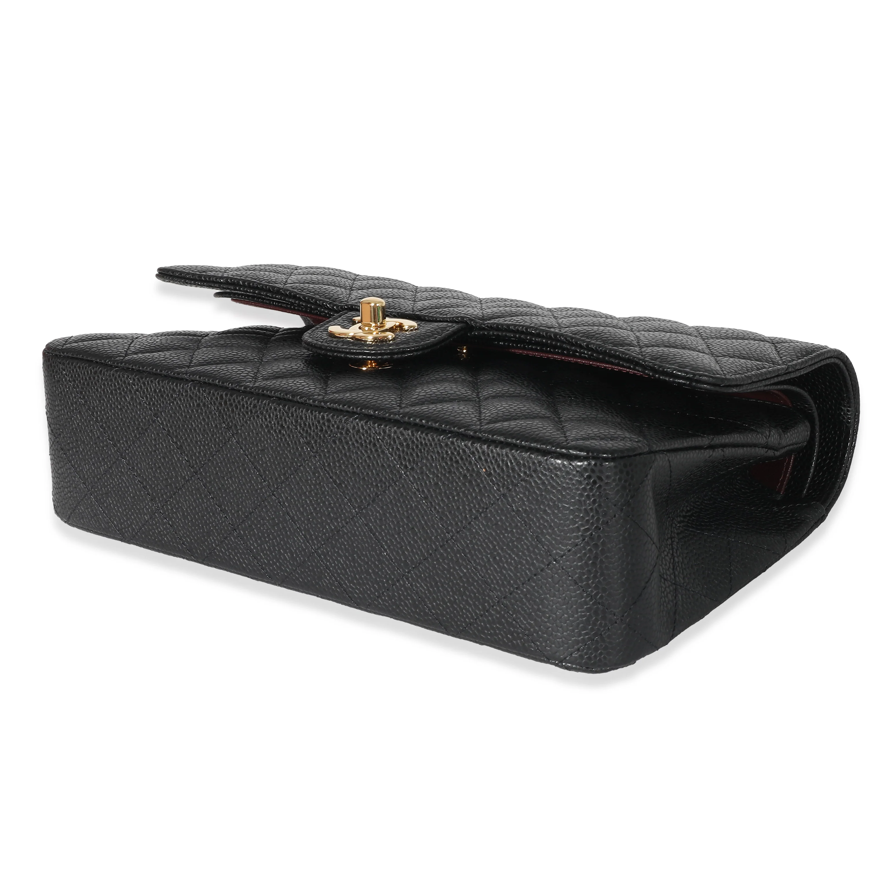 Chanel Black Quilted Caviar Medium Classic Double Flap Bag - Image 7