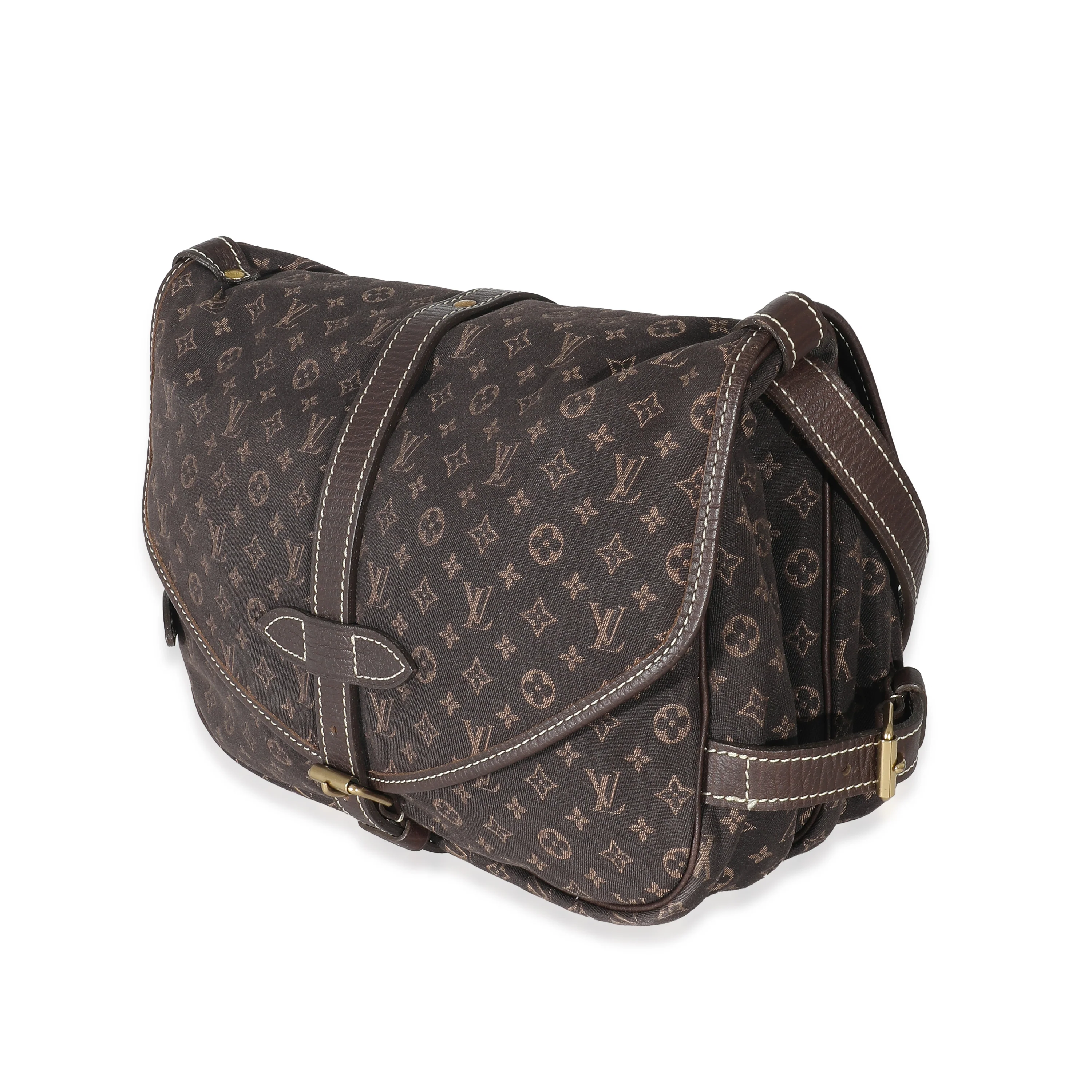 Louis Vuitton Ebene Monogram Canvas Mini Lin Saumur 26 - Image 2