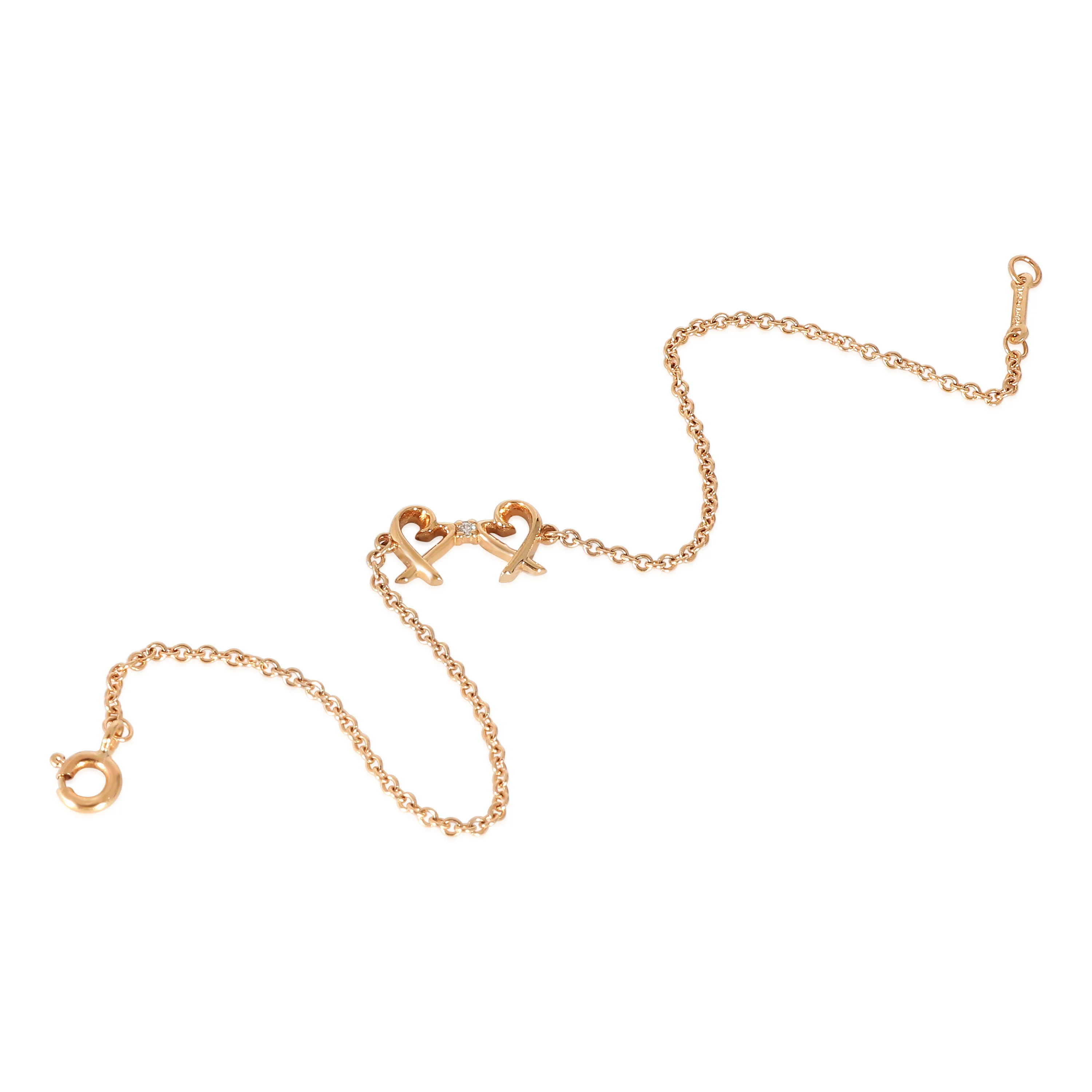 Paloma Picasso Double Loving Heart Bracelet in 18K Rose Gold 0.01 CTW - Image 3