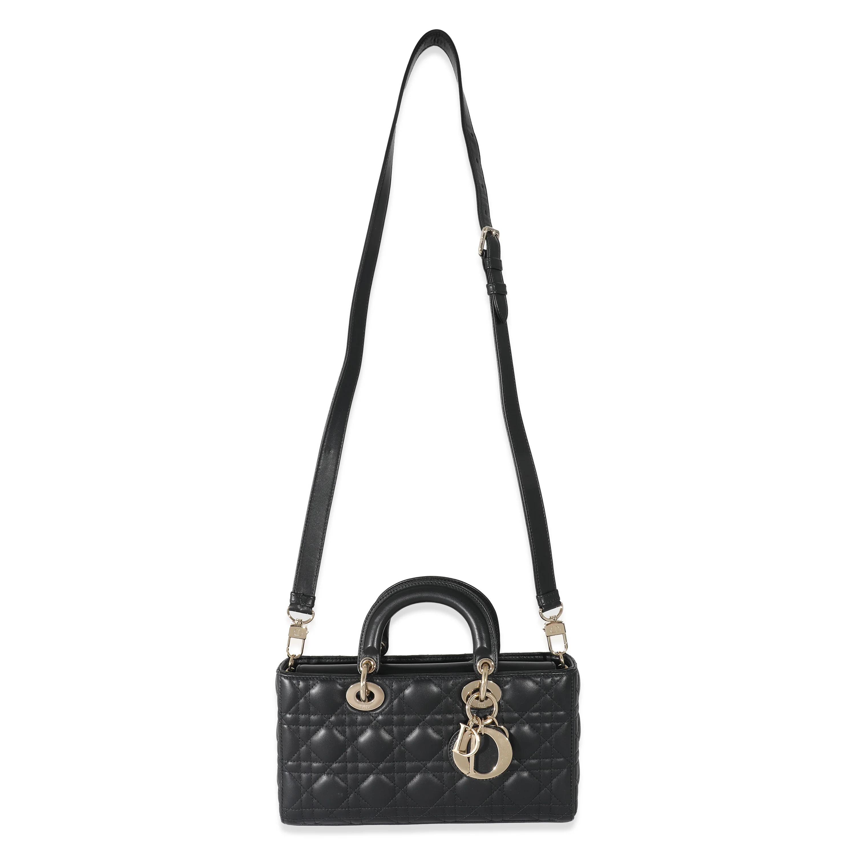 Christian Dior Black Cannage Lambskin Medium D-Joy Bag - Image 4