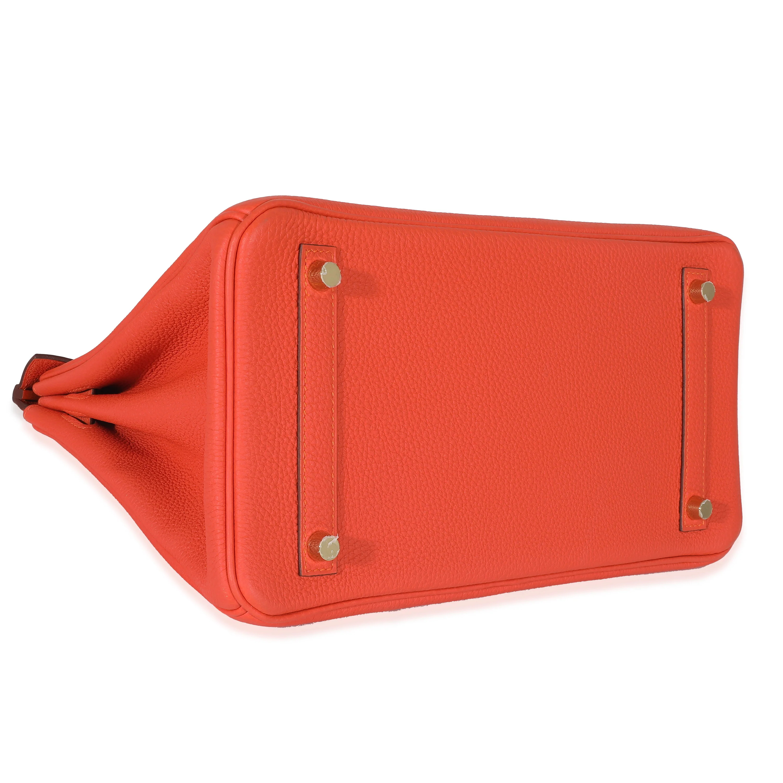 Hermes Orange Poppy Togo Birkin 30 GHW - Image 3
