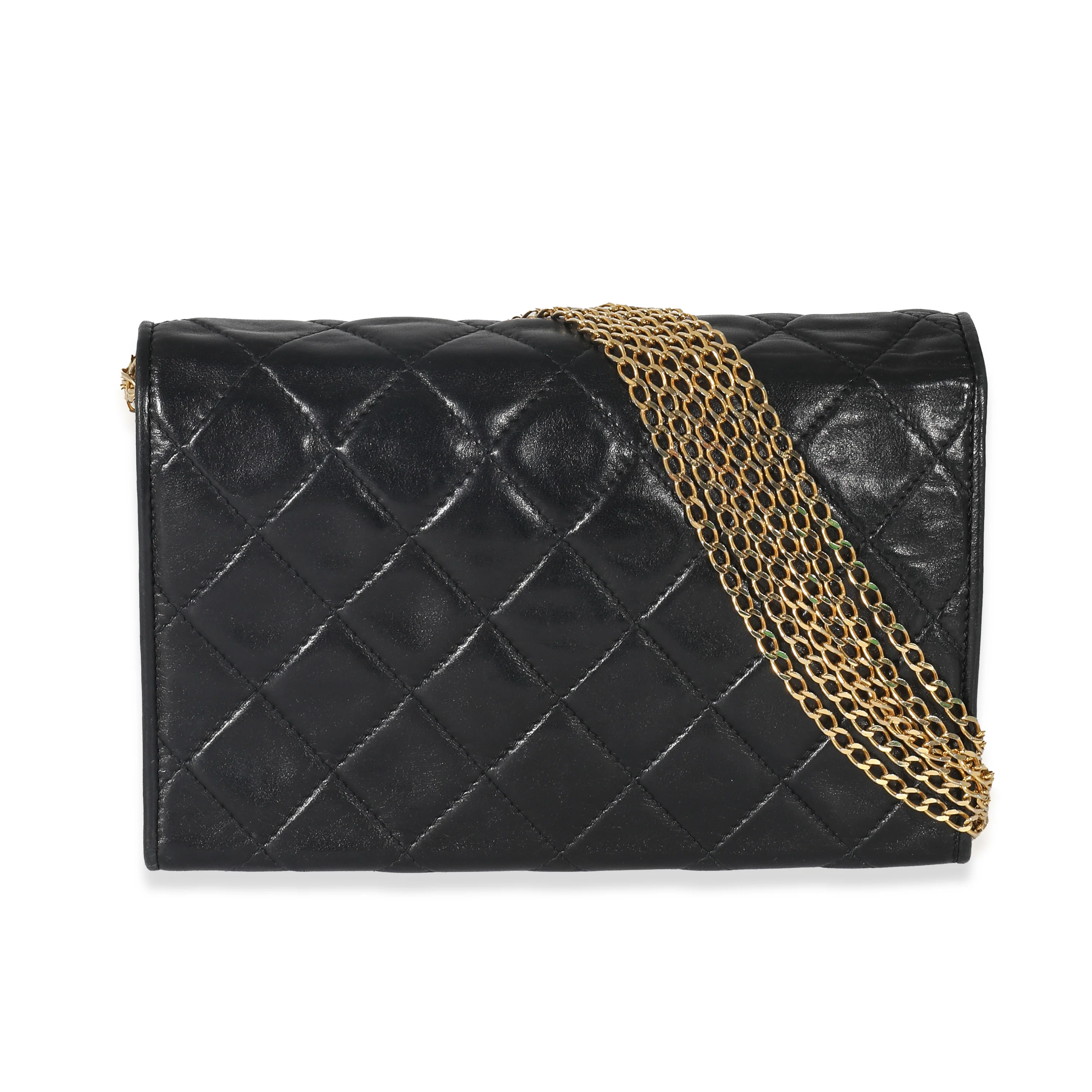 Chanel Black Lambskin Multi Chain Flap Bag - Image 3