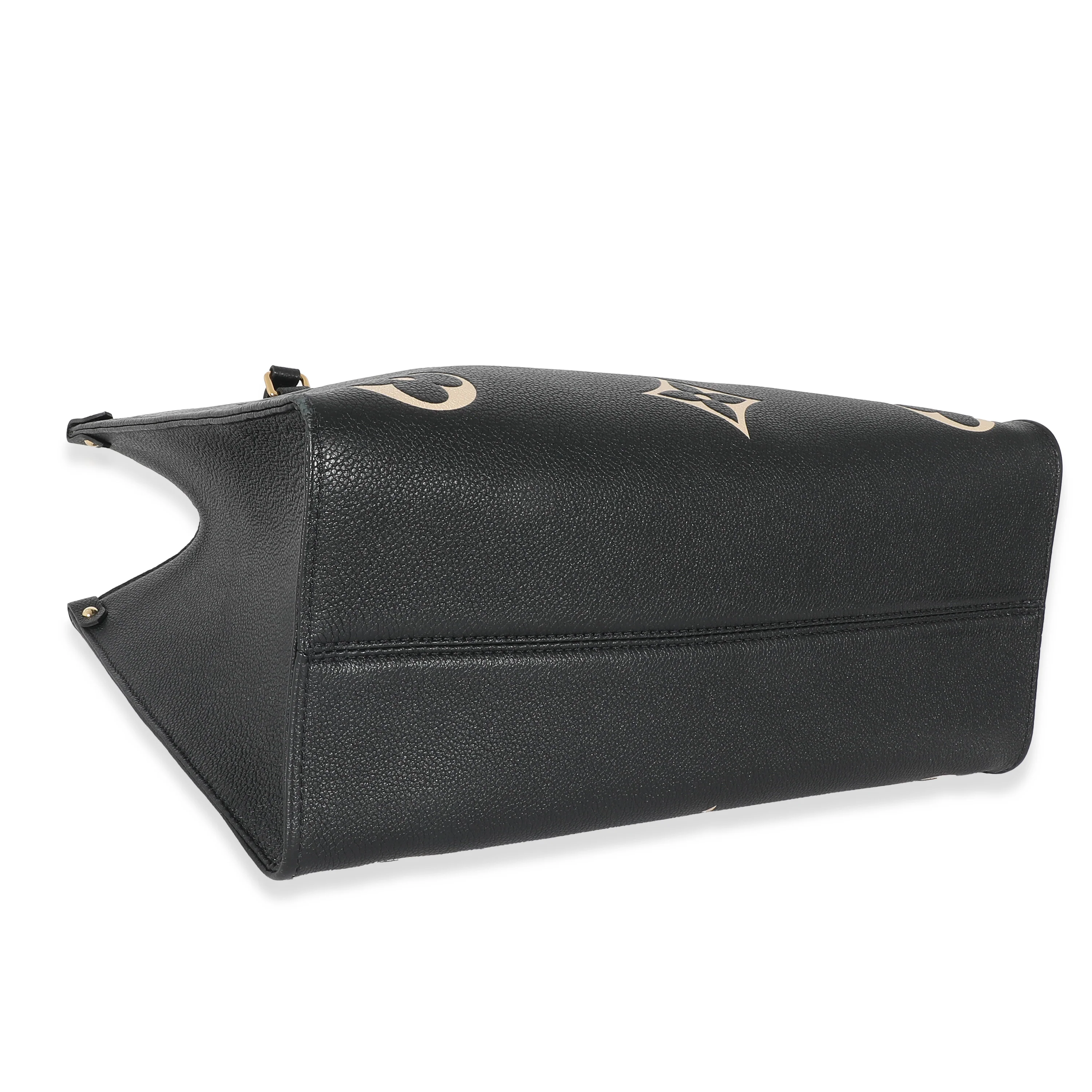 Louis Vuitton Black Beige Monogram Empreinte Onthego MM - Image 6