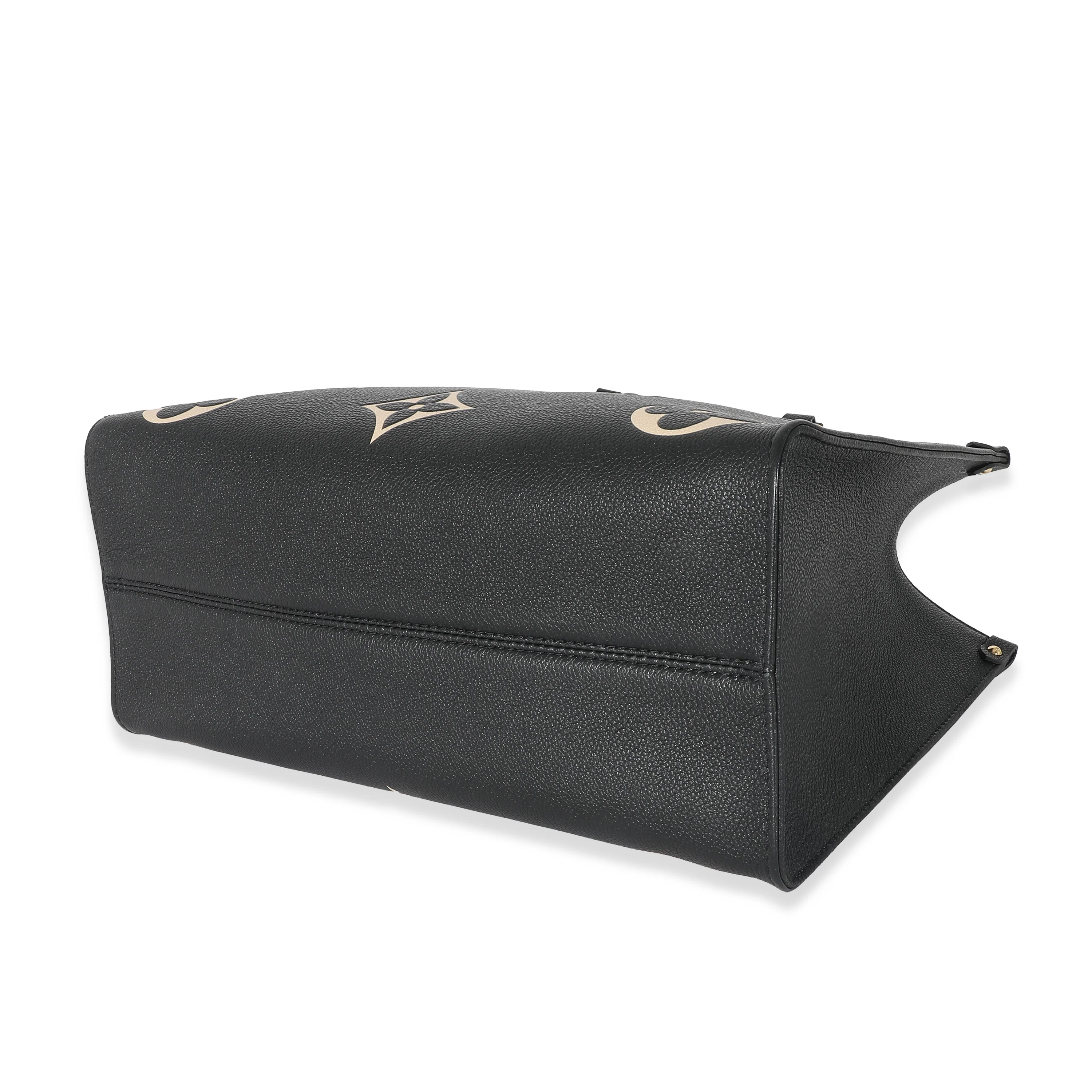 Louis Vuitton Black Beige Monogram Empreinte Onthego MM - Image 7