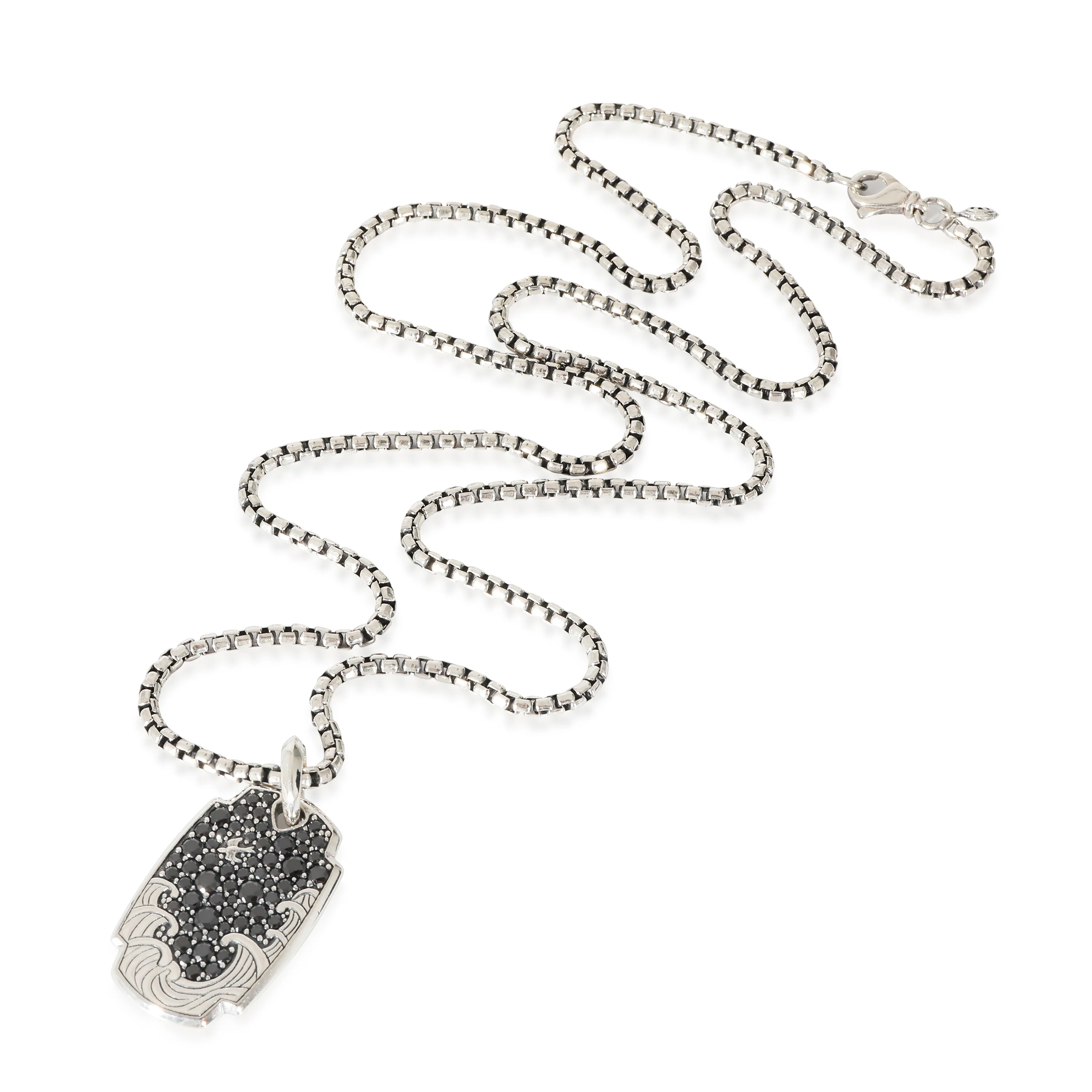 David Yurman Waves Pendant in Sterling Silver 1.84 CTW - Image 2