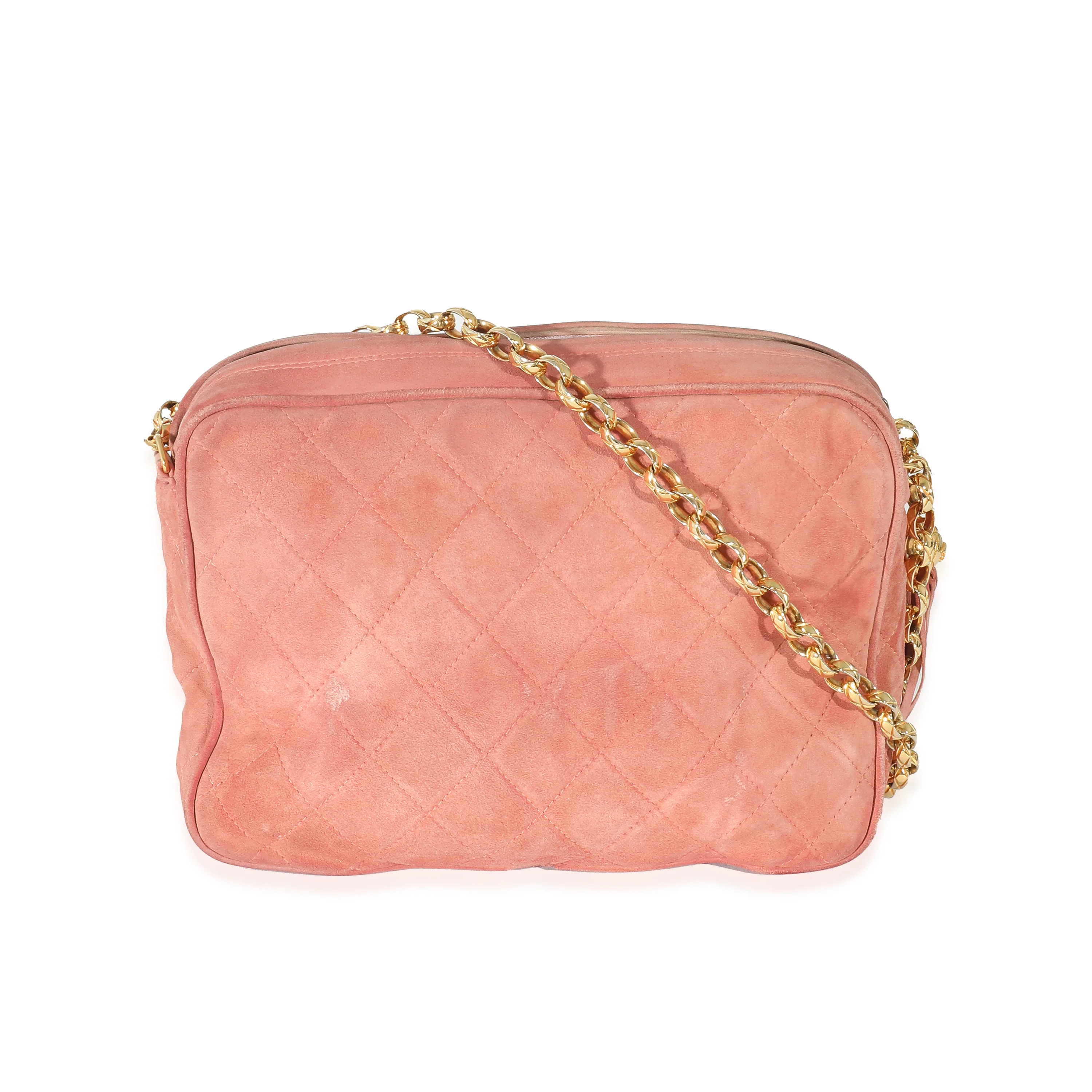Pink Suede Bijoux Chain Camera Bag - Image 3