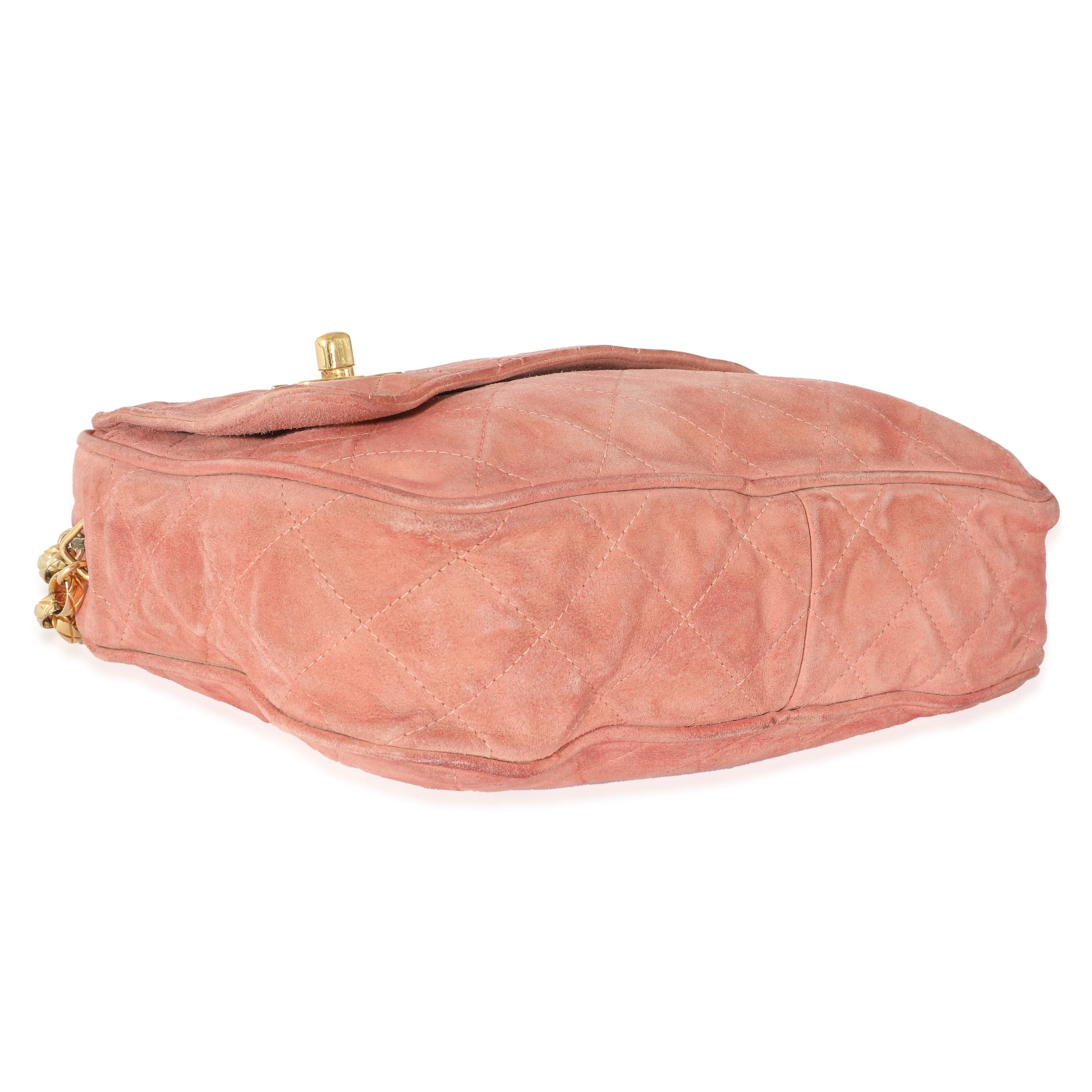 Pink Suede Bijoux Chain Camera Bag - Image 6