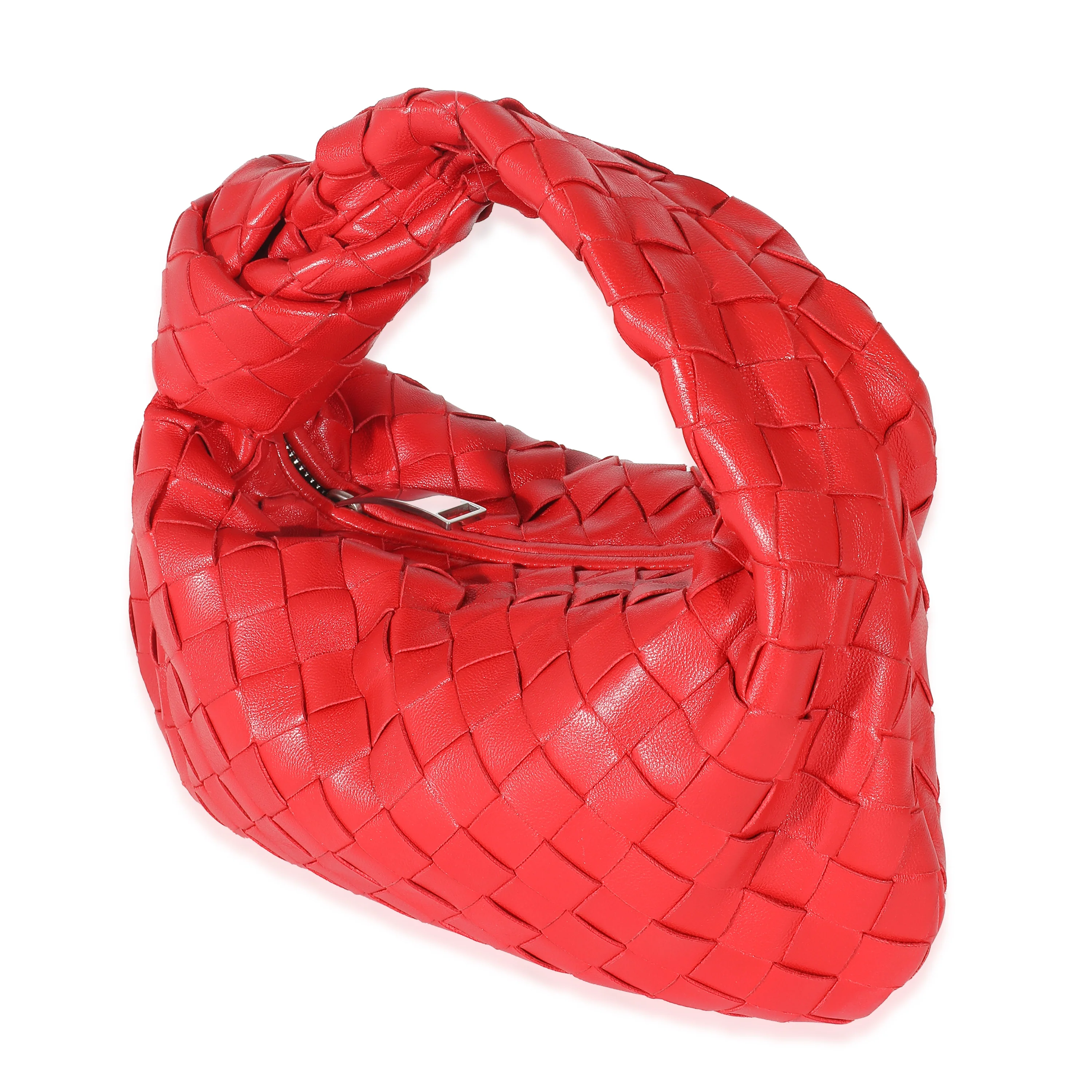Bottega Veneta Red Nappa Intrecciato Mini Jodie - Image 2