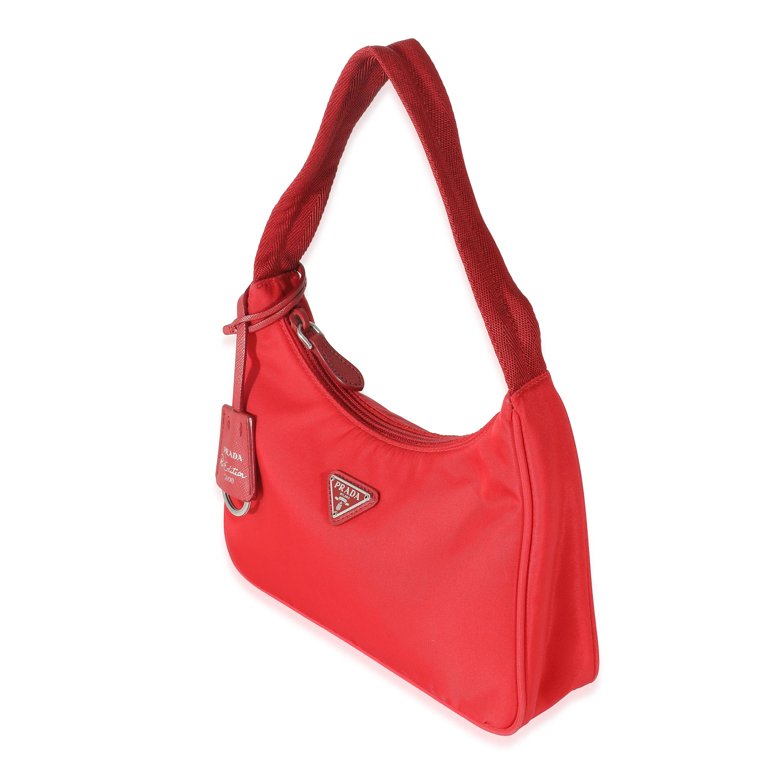 Prada Red Nylon Re-Edition 2000 Mini Bag - Image 2