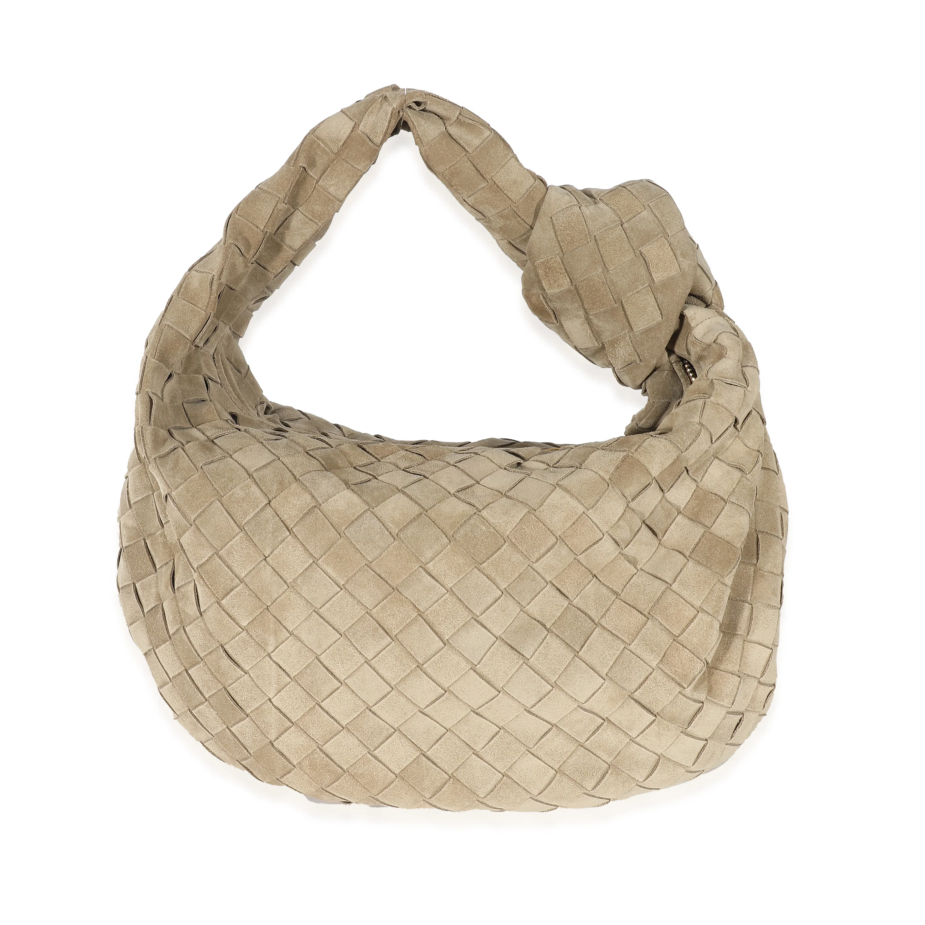 Bottega Veneta Taupe Suede Intrecciato Teen Jodie - Image 3