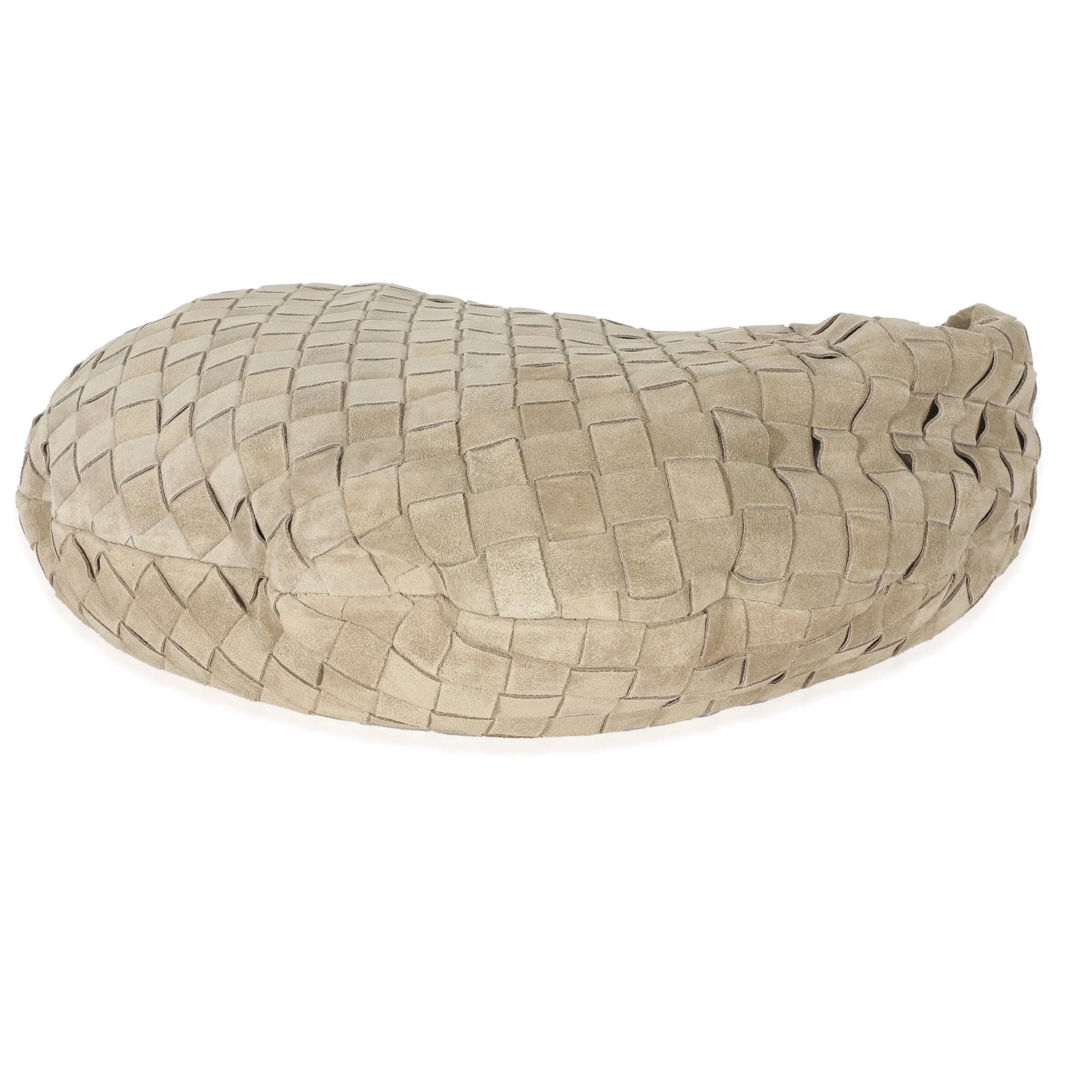 Bottega Veneta Taupe Suede Intrecciato Teen Jodie - Image 6