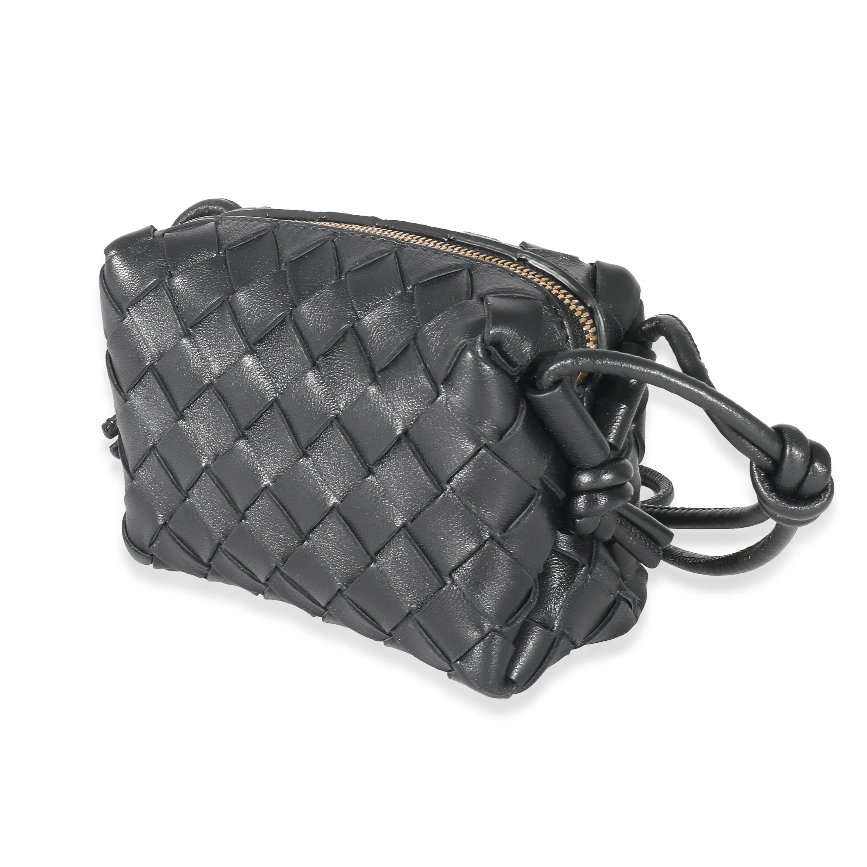 Bottega Veneta Black Intrecciato Candy Loop Bag - Image 2