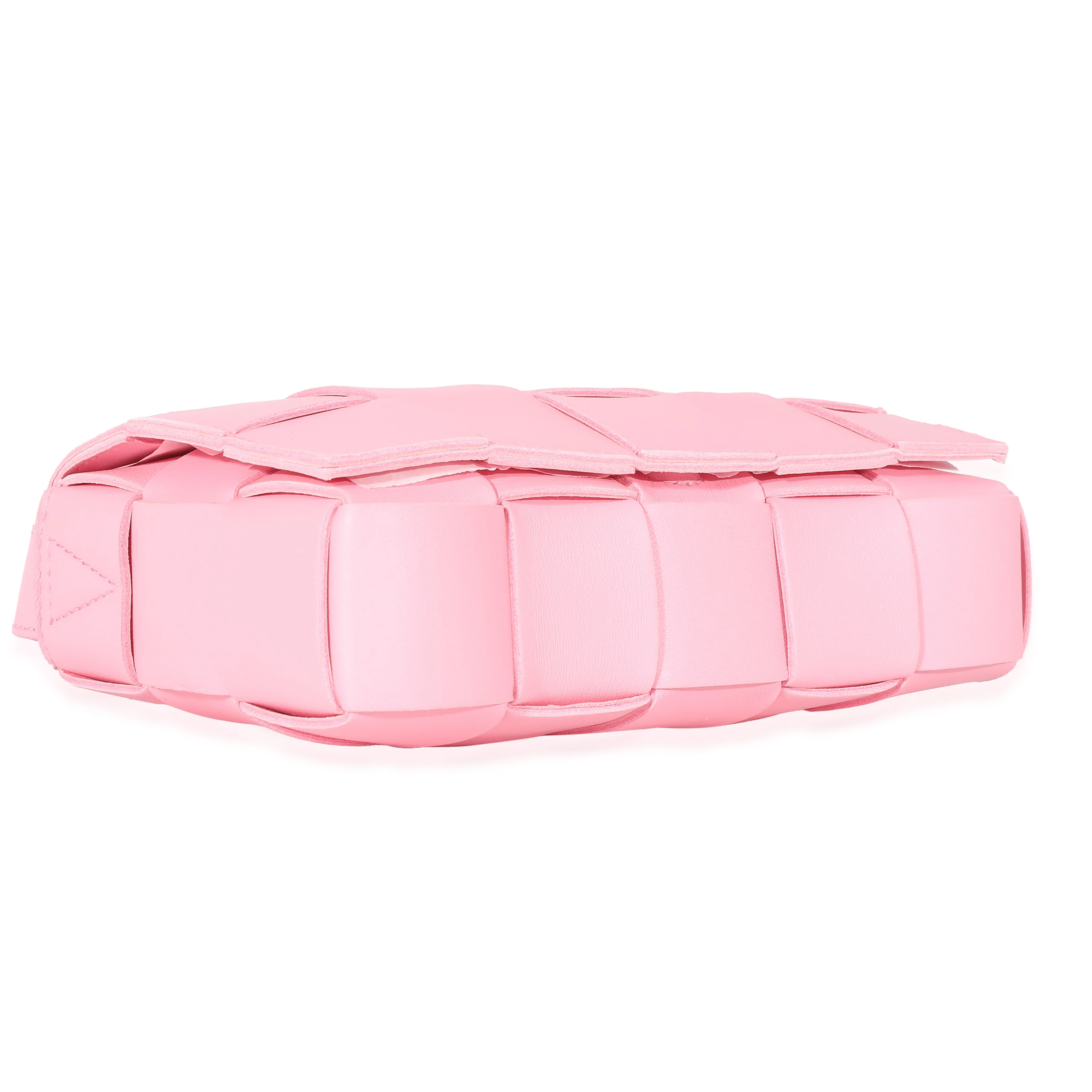 Bottega Veneta Pink Intrecciato Lambskin Small Cassette Bag - Image 5
