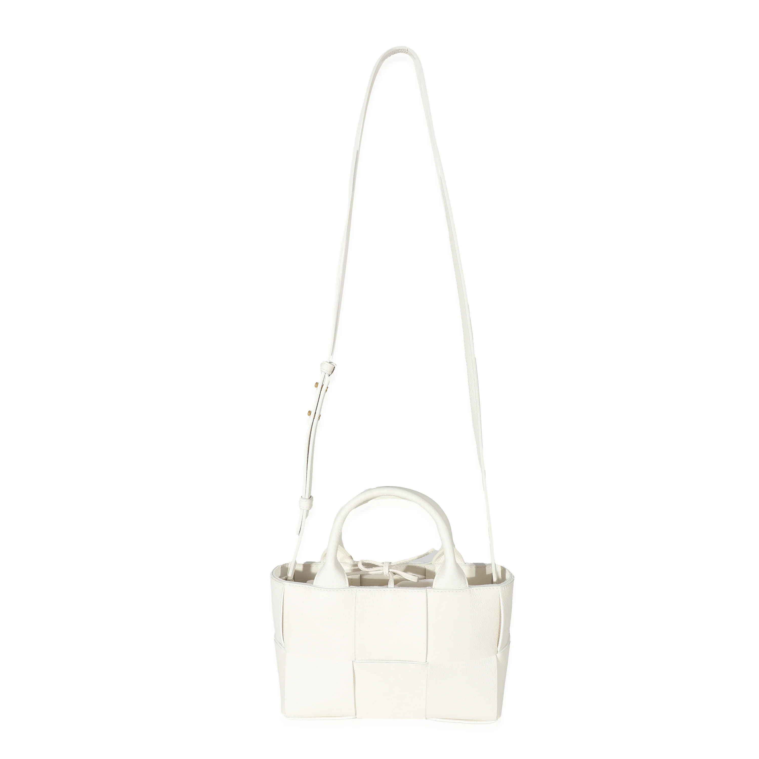 Bottega Veneta White Grained Intrecciato Candy Arco Tote - Image 3