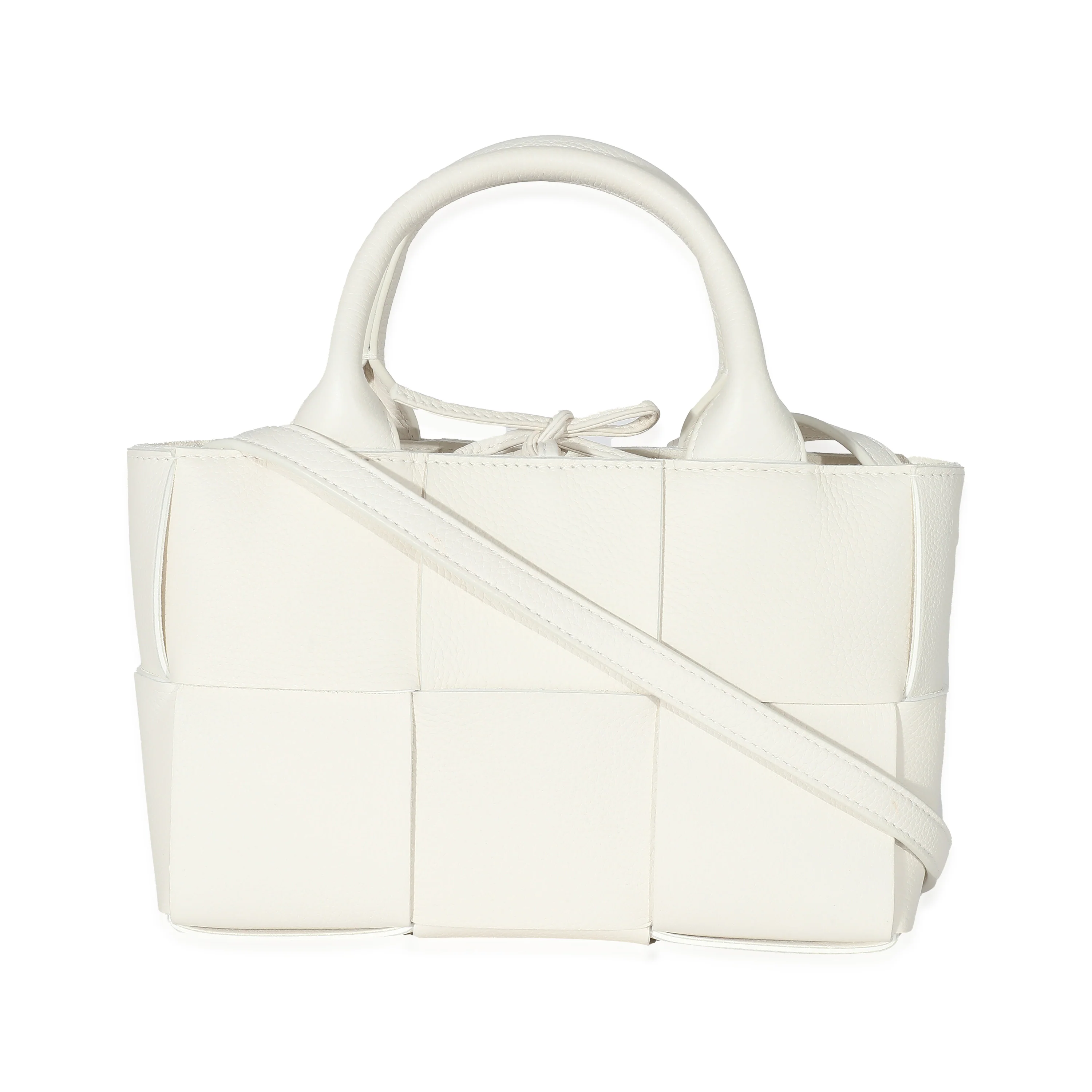 Bottega Veneta White Grained Intrecciato Candy Arco Tote - Image 4