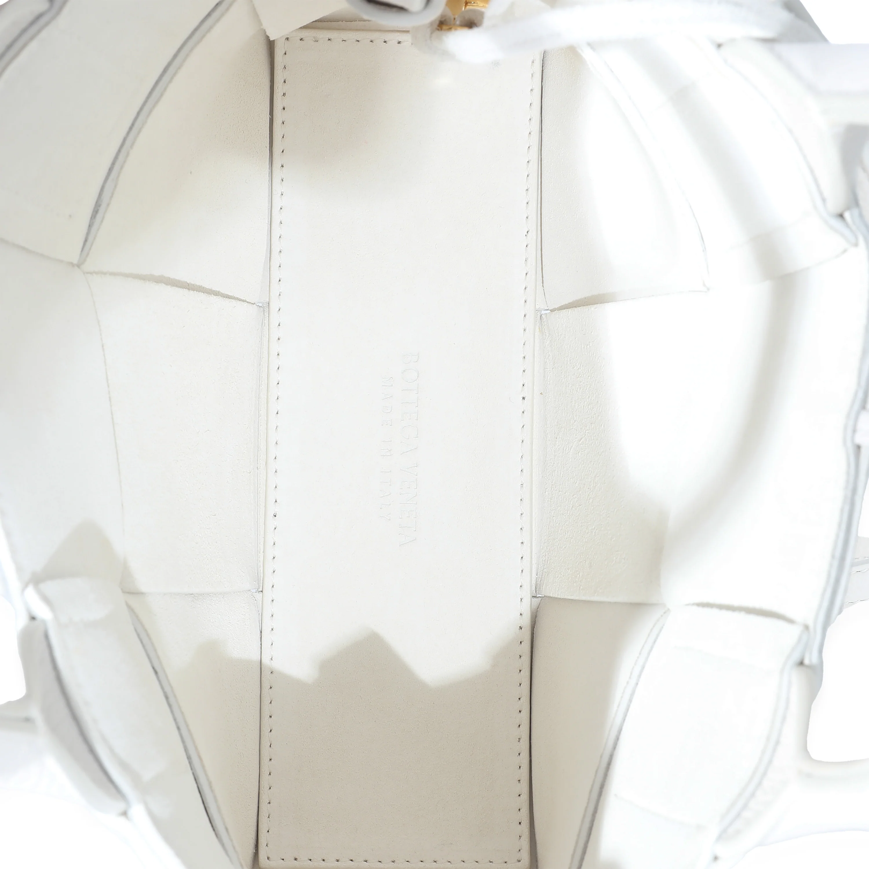 Bottega Veneta White Grained Intrecciato Candy Arco Tote - Image 5