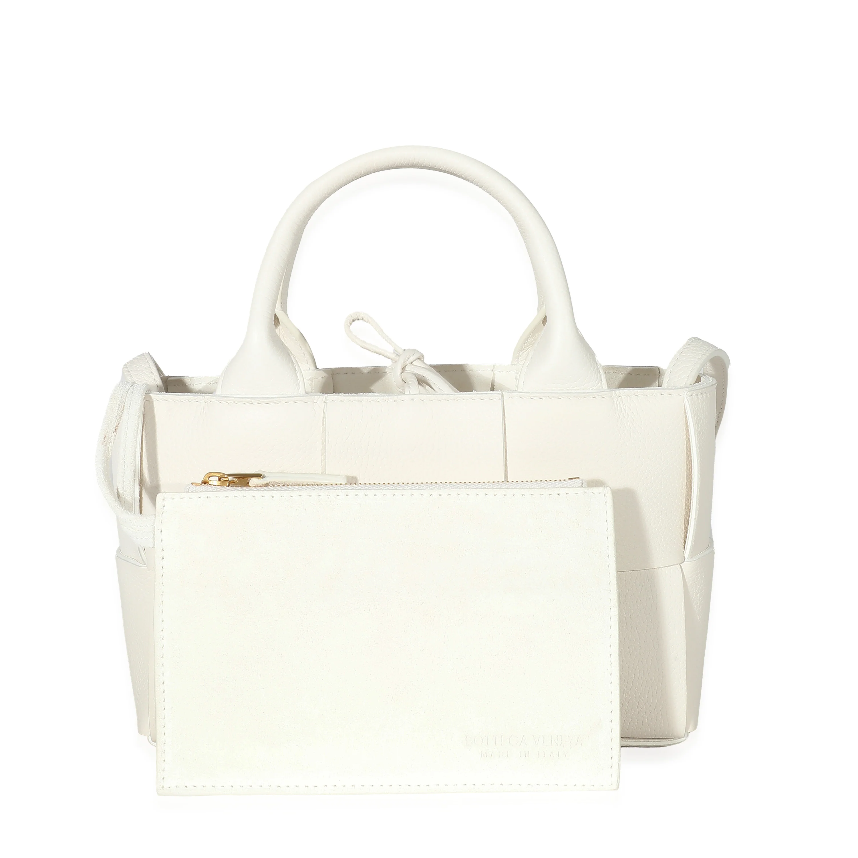 Bottega Veneta White Grained Intrecciato Candy Arco Tote - Image 6