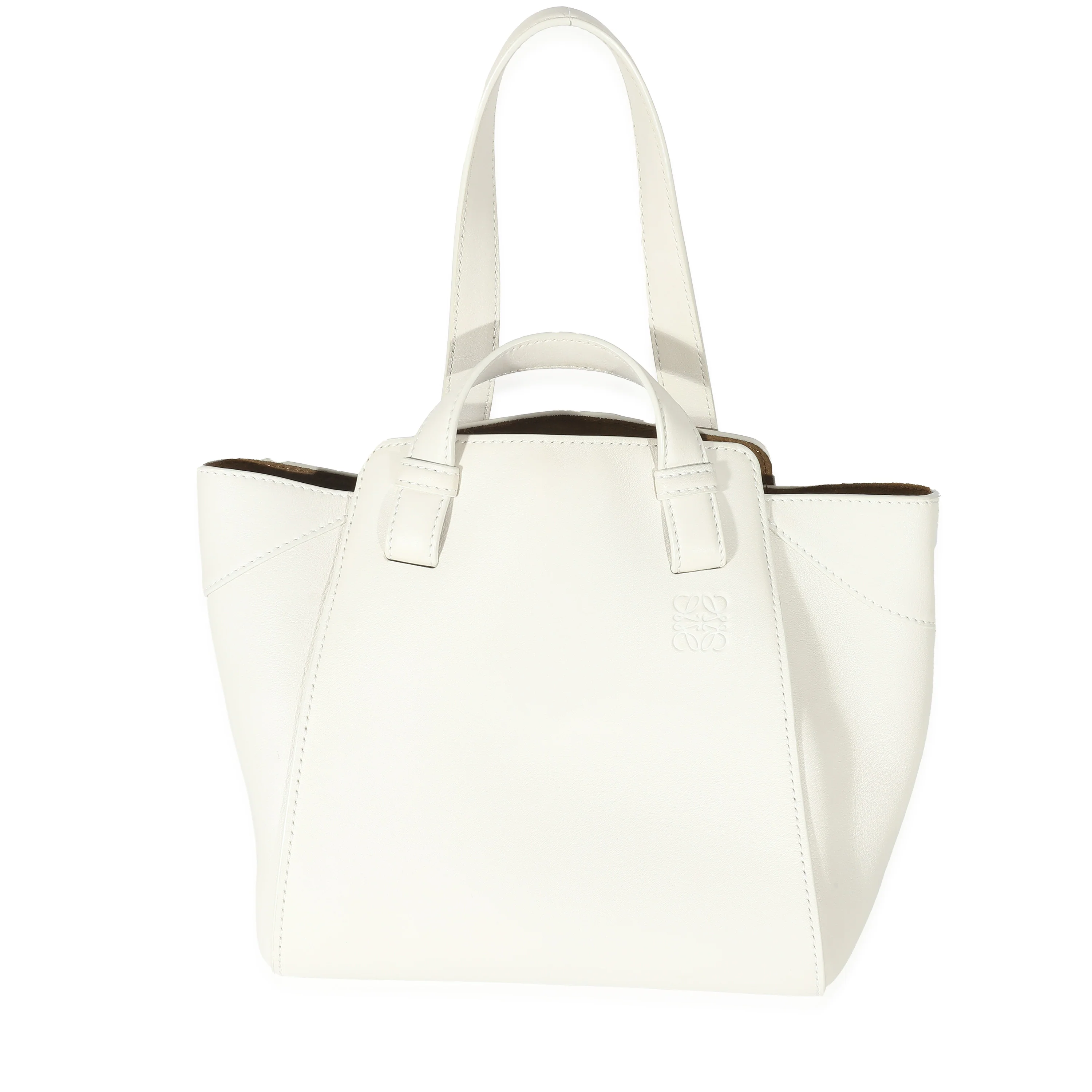 Loewe Soft White Calfskin Small Hammock Nugget Bag