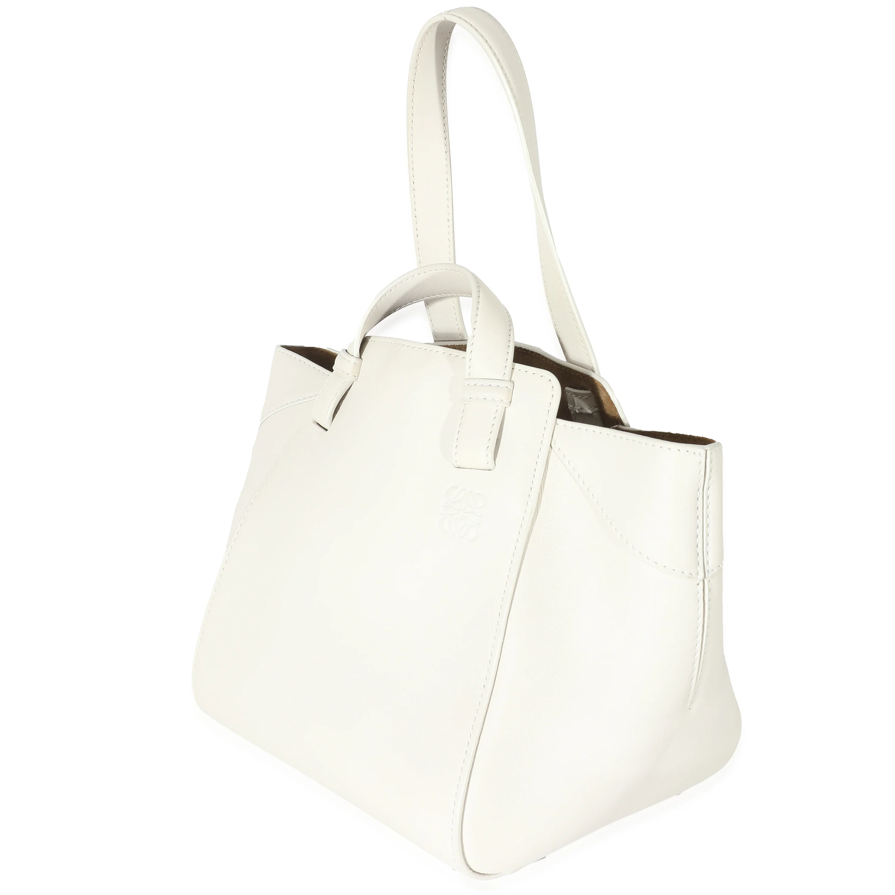Loewe Soft White Calfskin Small Hammock Nugget Bag - Image 2