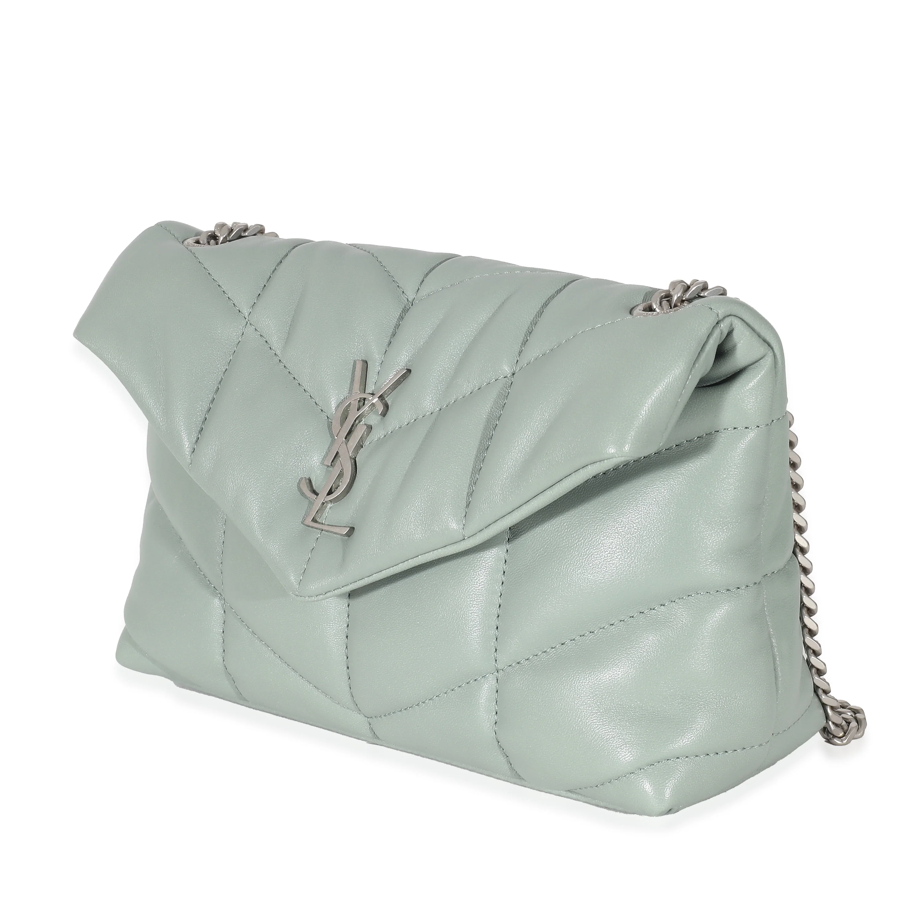 Saint Laurent Vert Opaline Lambskin Toy Puffer Bag - Image 2