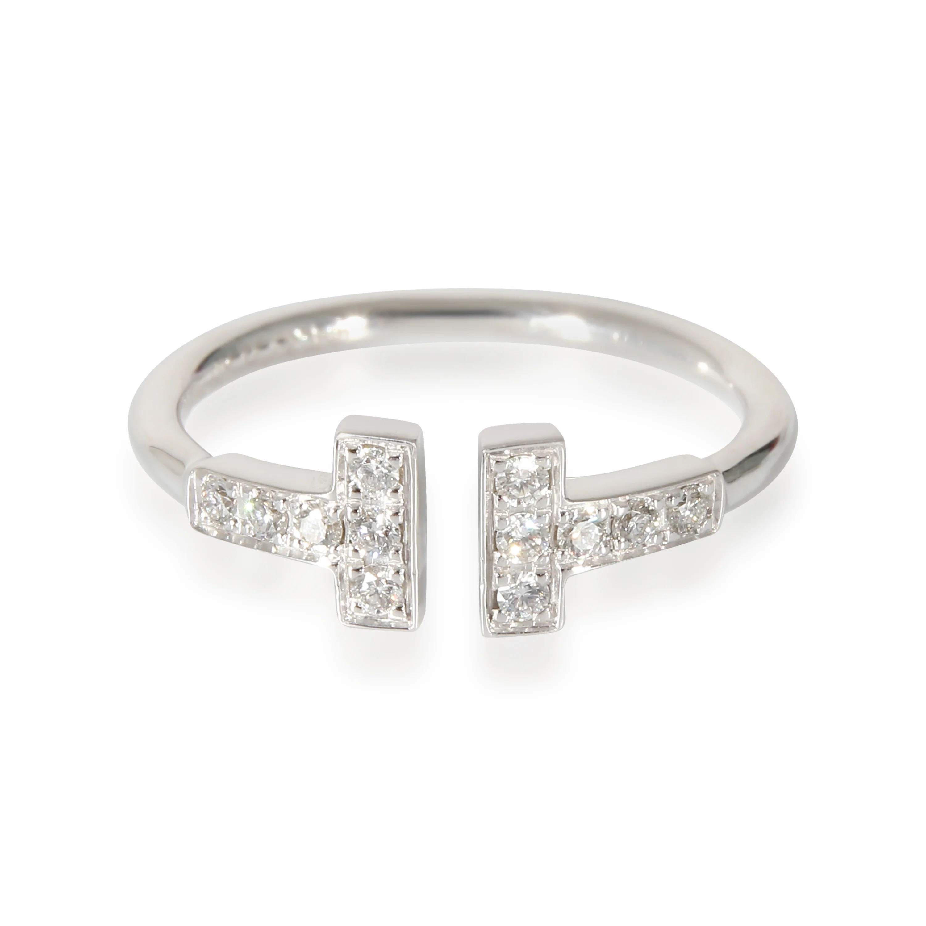 Tiffany & Co. Tiffany T Ring in 18K White Gold 0.13 CTW