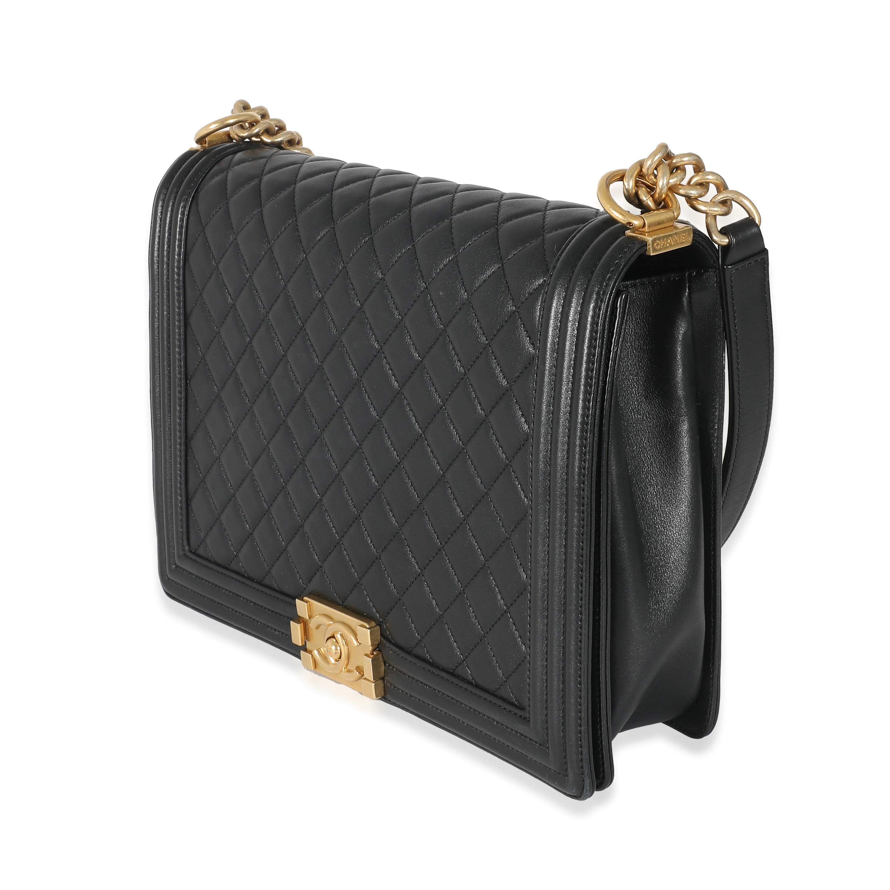 Chanel Black Quilted Calfskin Large Boy Bag - Image 2