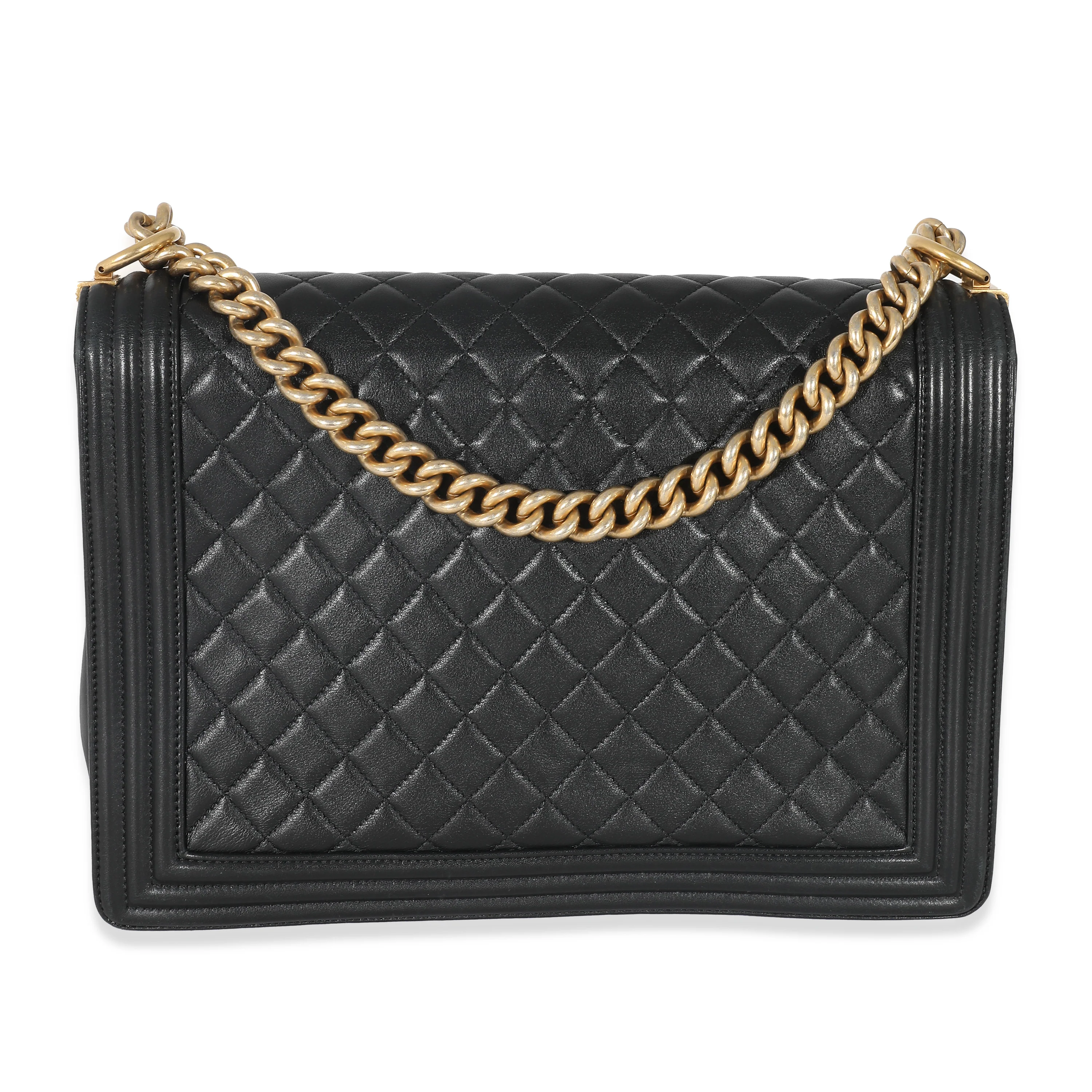 Chanel Black Quilted Calfskin Large Boy Bag - Image 3