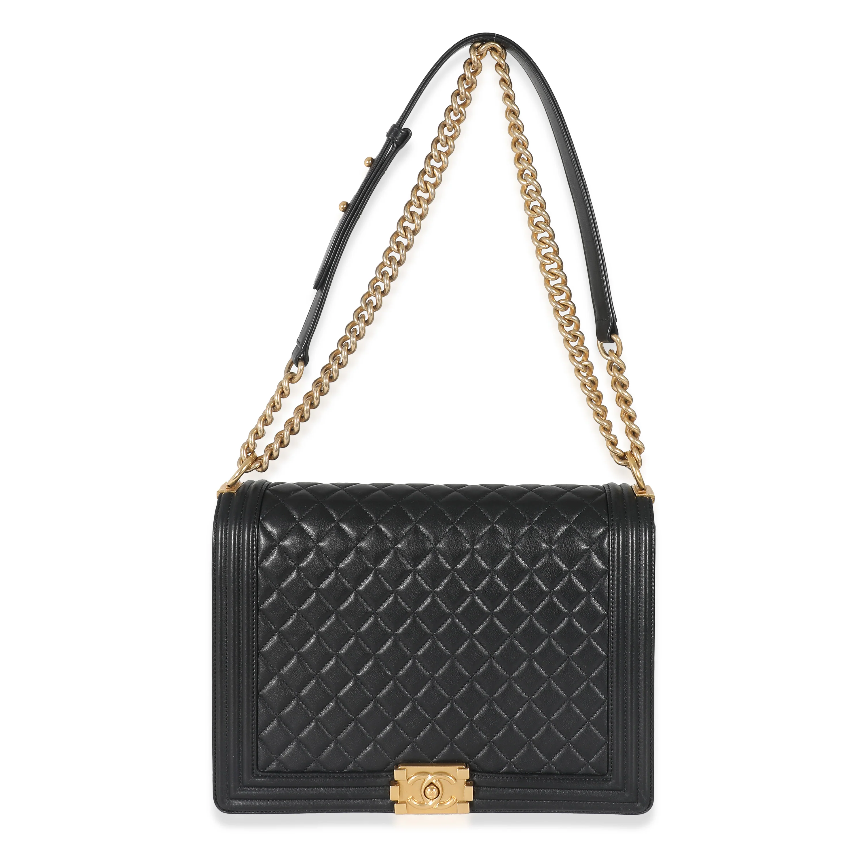 Chanel Black Quilted Calfskin Large Boy Bag - Image 4