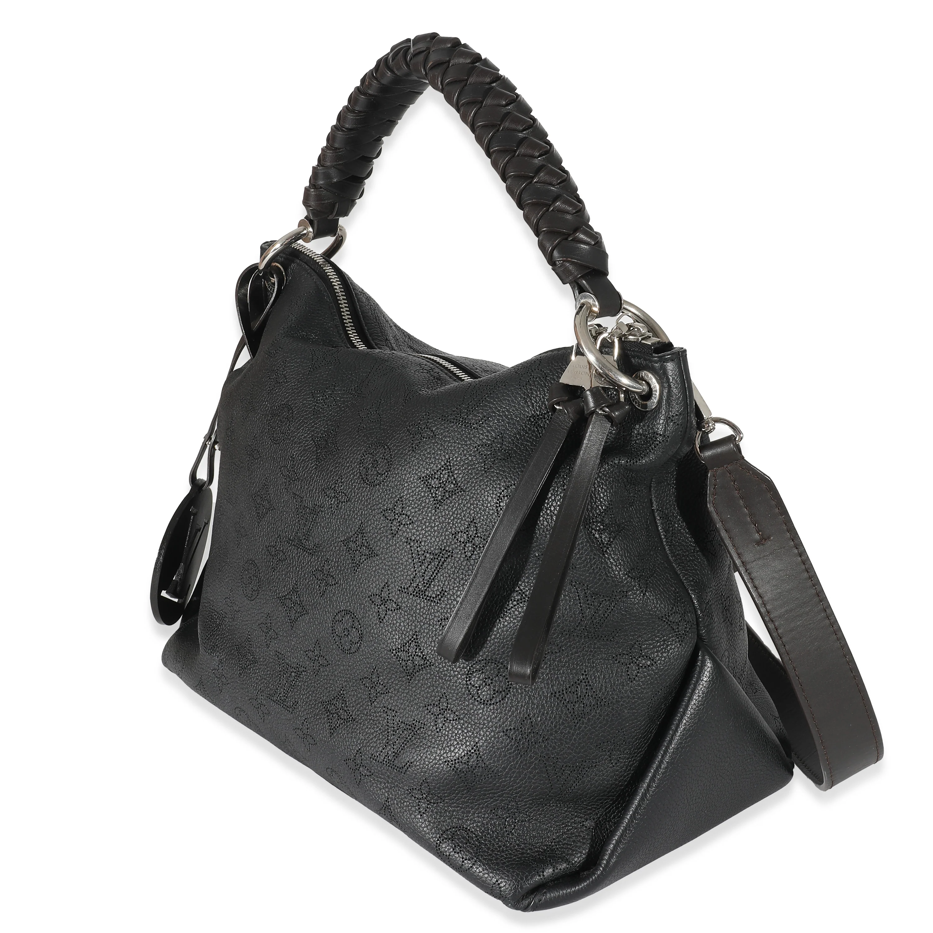 Louis Vuitton Black Monogram Mahina Beaubourg Hobo MM - Image 2