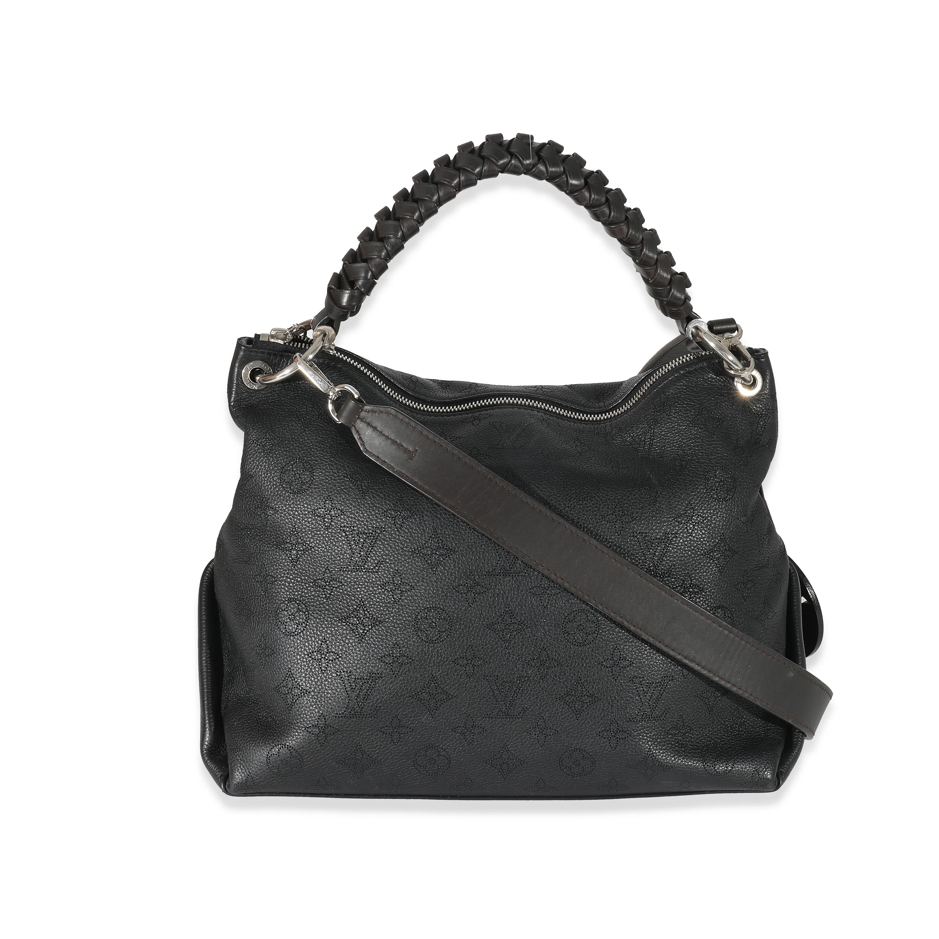 Louis Vuitton Black Monogram Mahina Beaubourg Hobo MM - Image 3