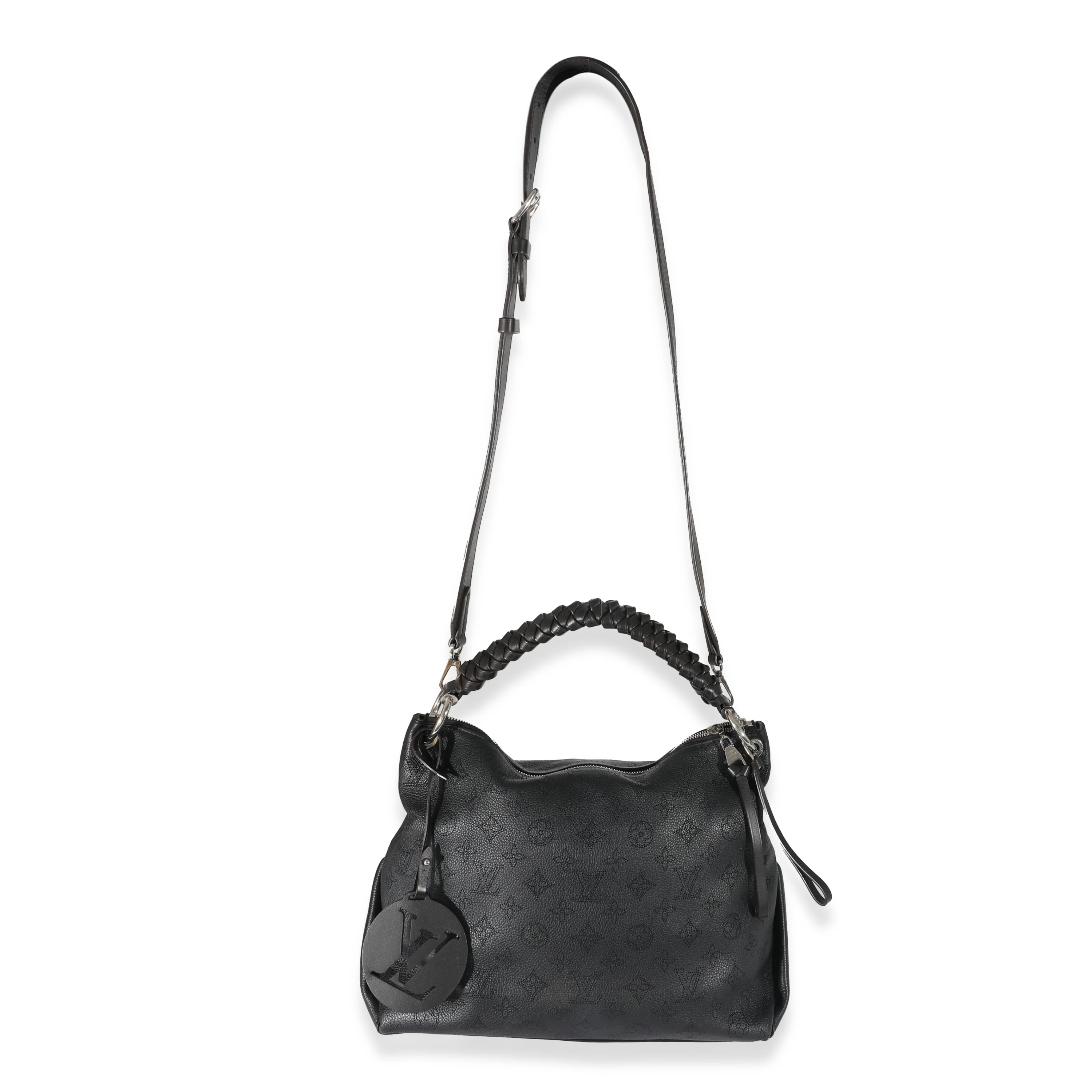 Louis Vuitton Black Monogram Mahina Beaubourg Hobo MM - Image 5
