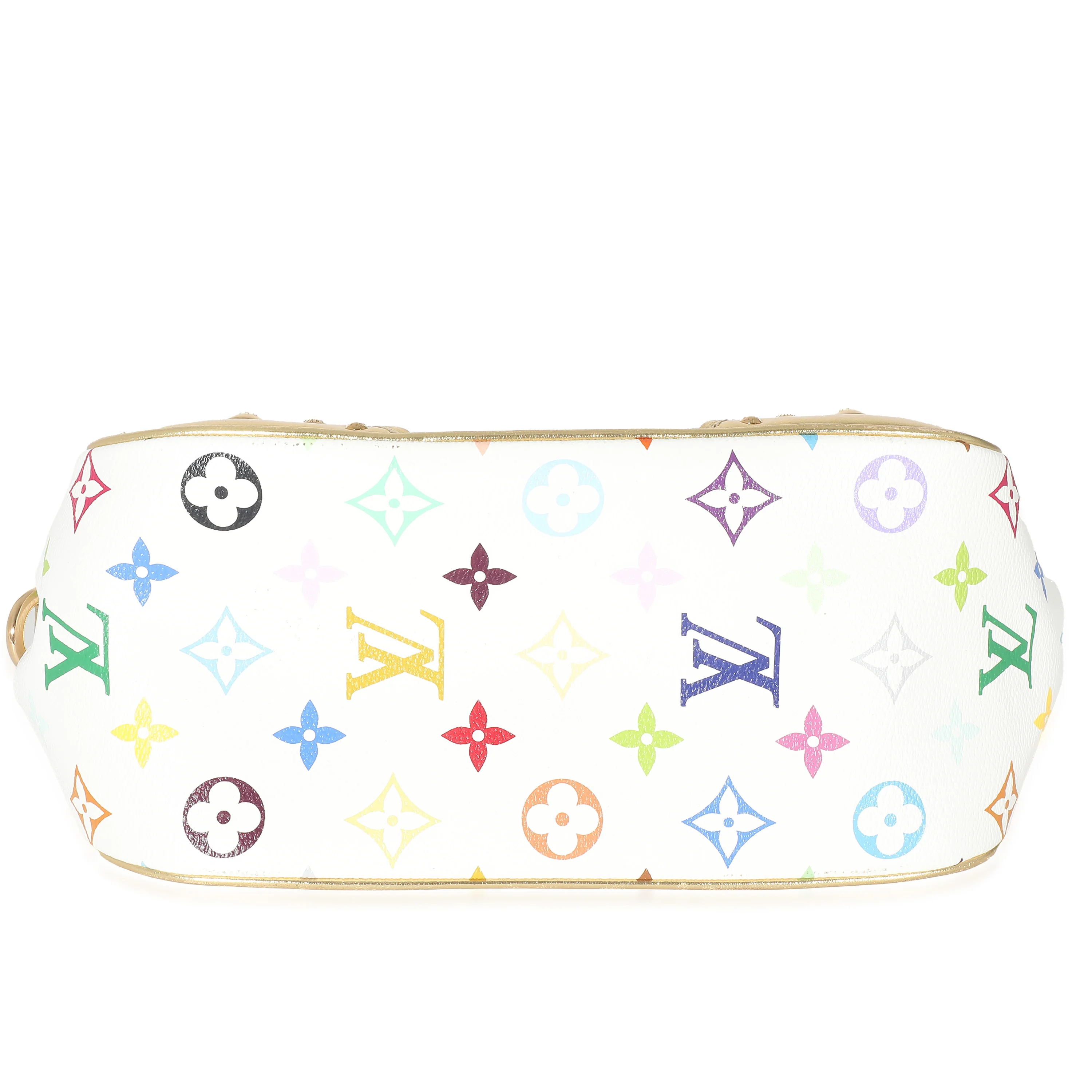 Louis Vuitton White Multicolor Monogram Canvas Gold Marilyn - Image 5