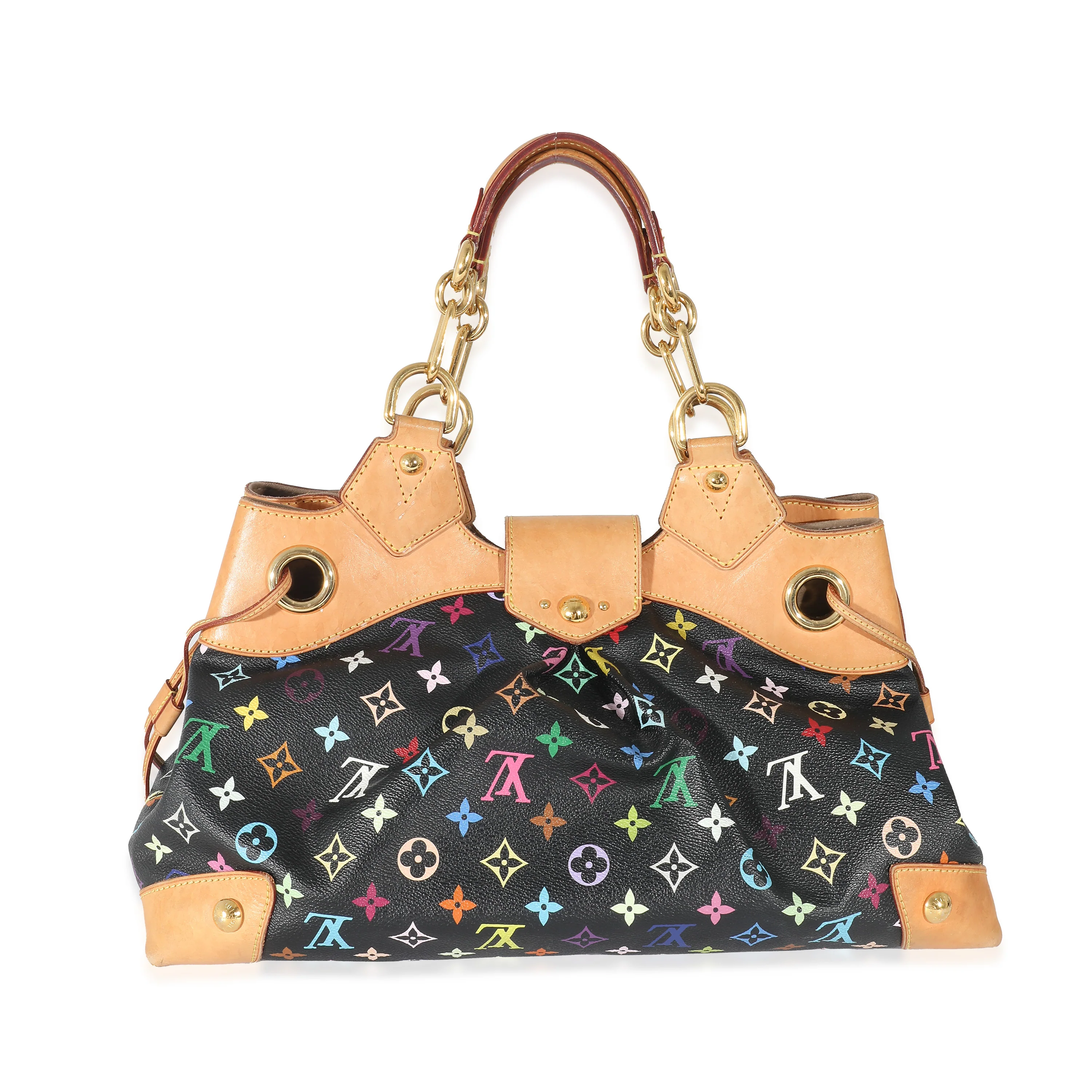 Louis Vuitton Black Monogram Multicolor Canvas Ursula GM - Image 3