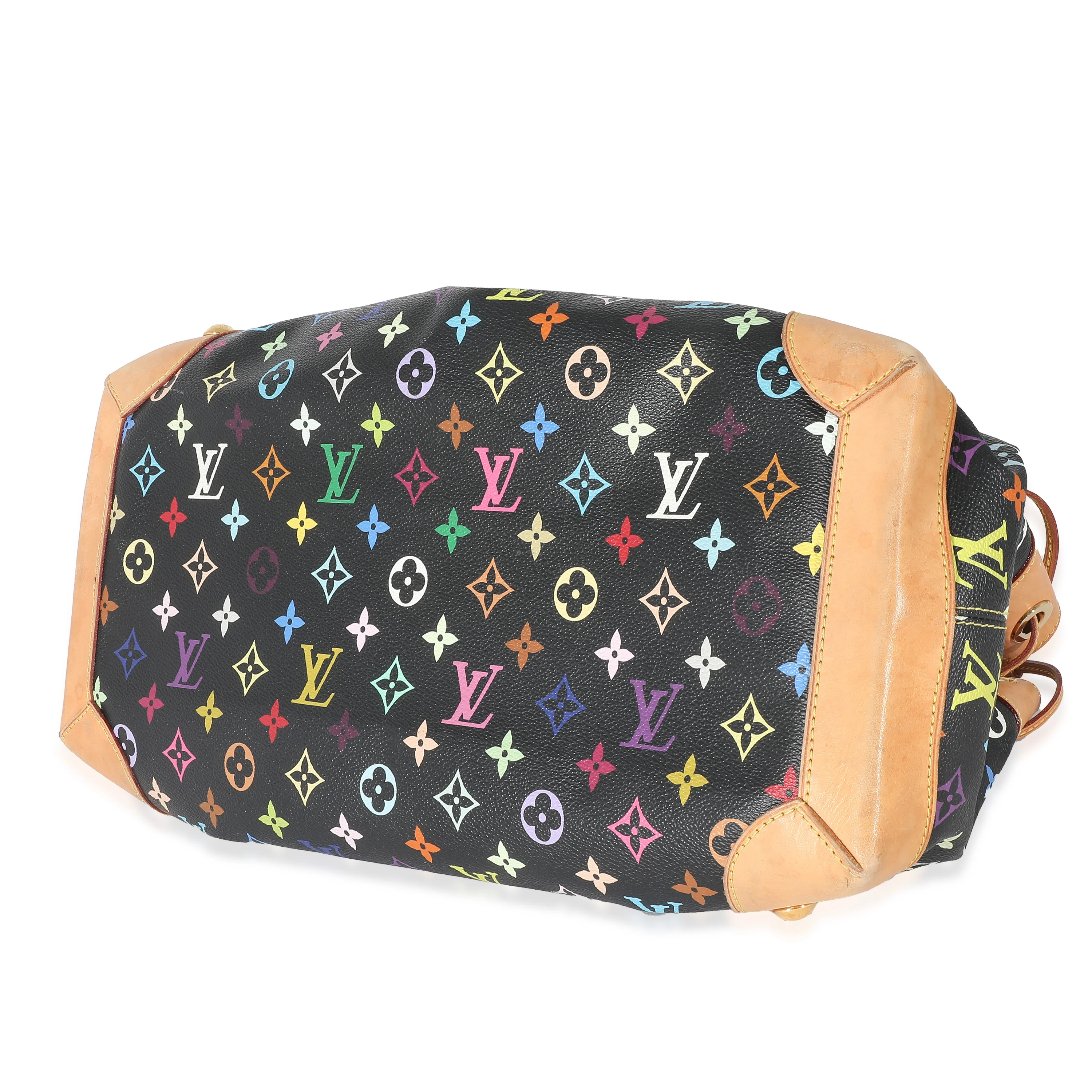 Louis Vuitton Black Monogram Multicolor Canvas Ursula GM - Image 6
