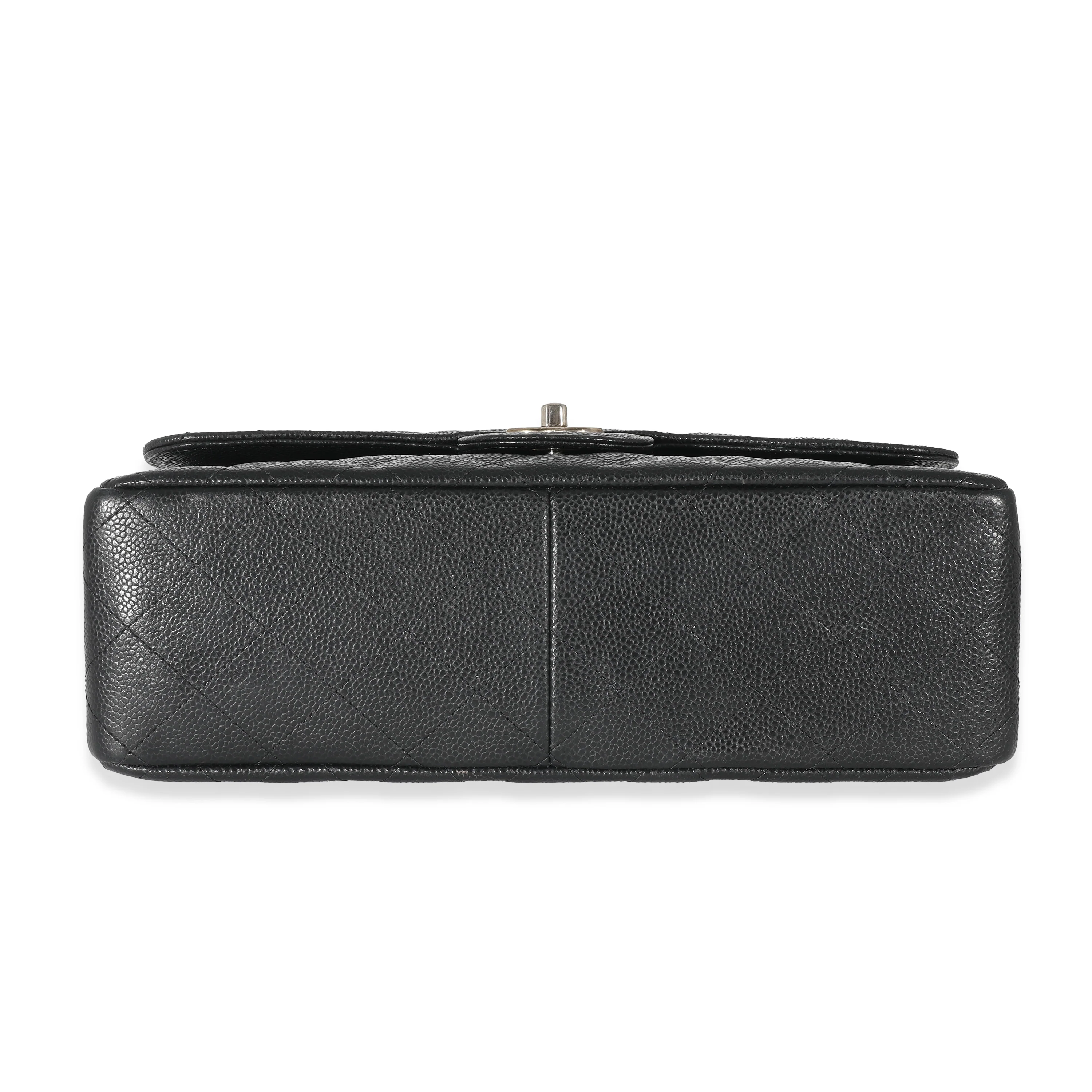 Chanel Black Quilted Caviar Jumbo Double Flap Bag - Image 5