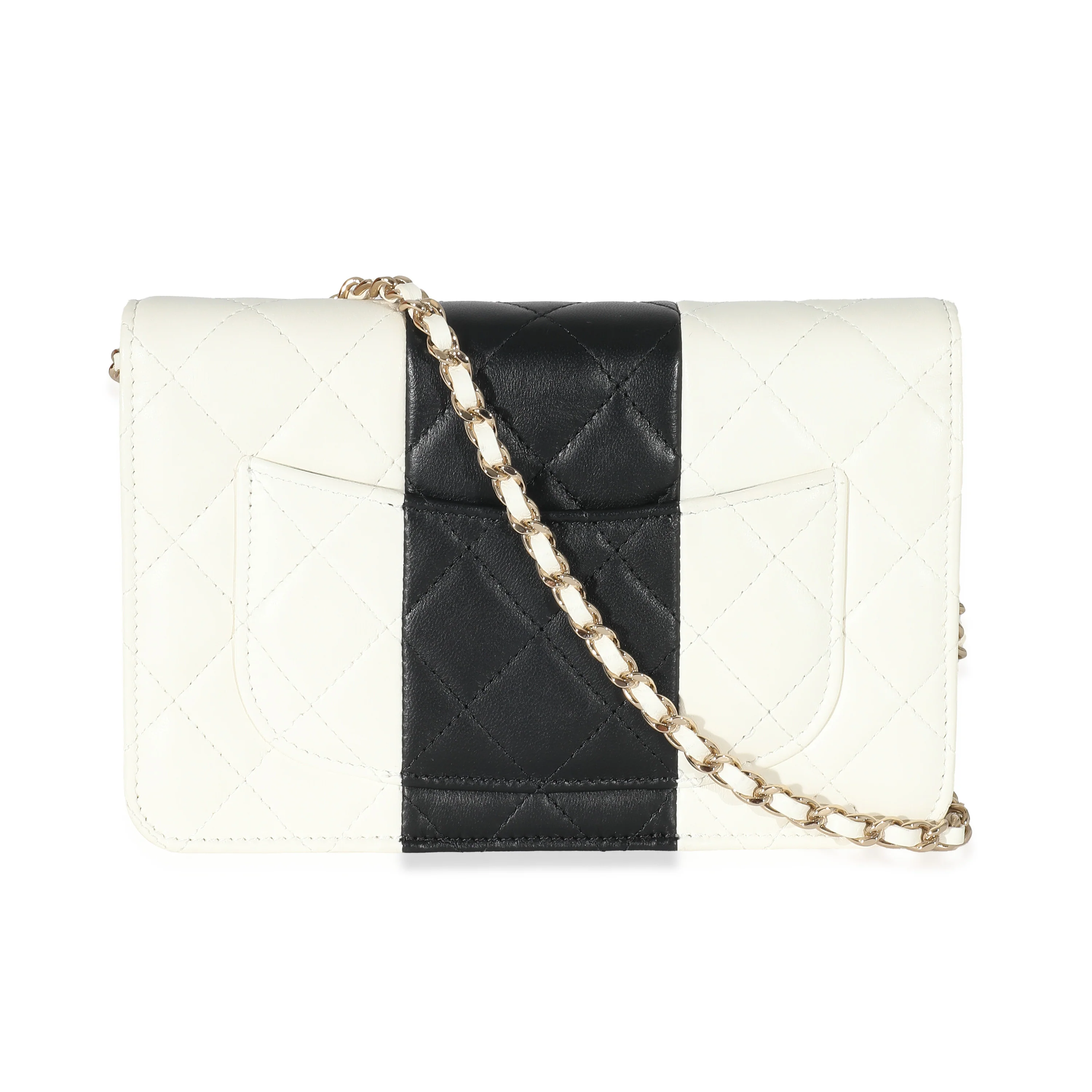 Chanel 22C Bi-Color Lambskin Wallet On Chain - Image 3