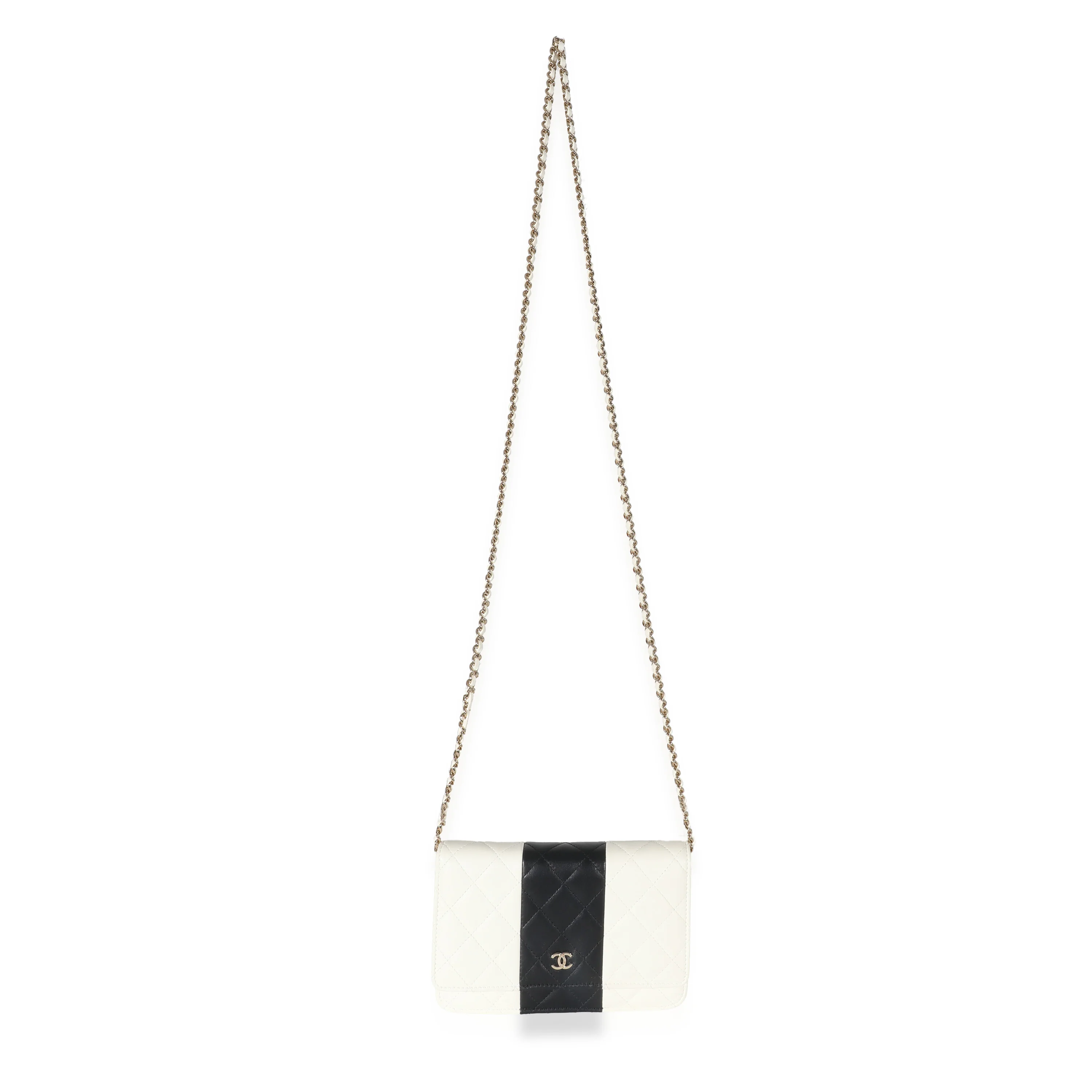 Chanel 22C Bi-Color Lambskin Wallet On Chain - Image 4