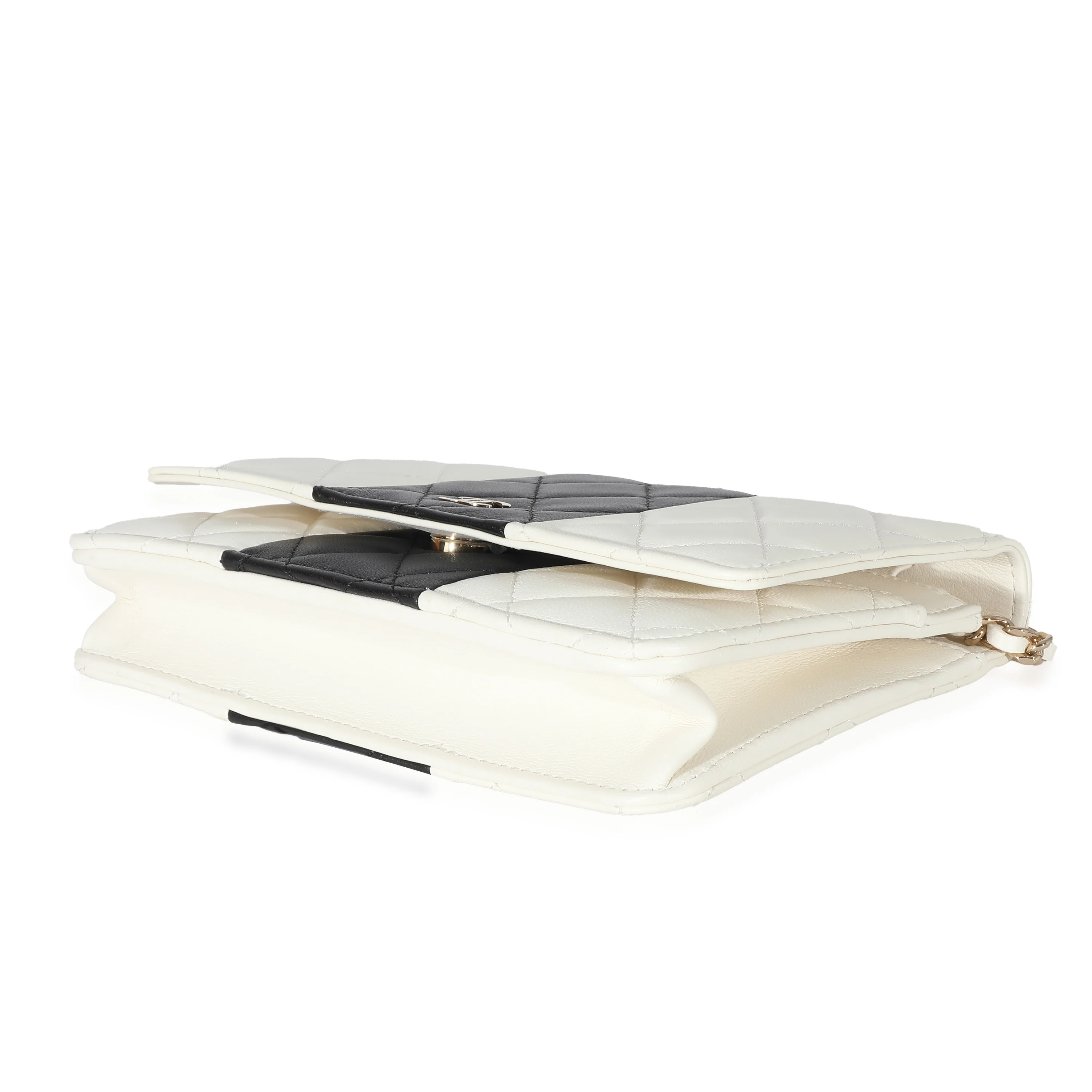 Chanel 22C Bi-Color Lambskin Wallet On Chain - Image 7